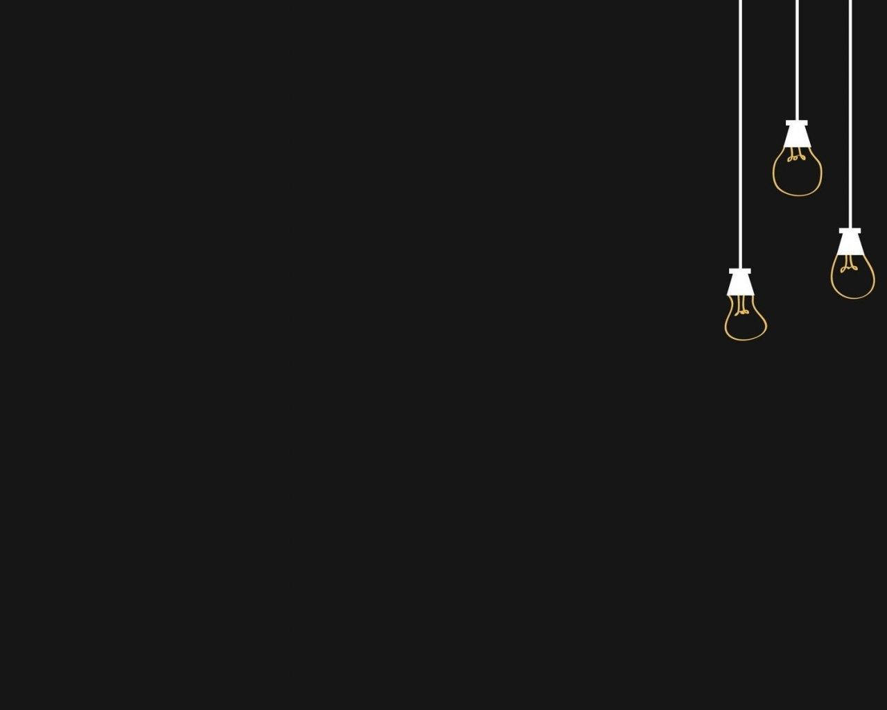 Dark Aesthetic Computer, light bulbs, black background, HD Desktop Wallpaper