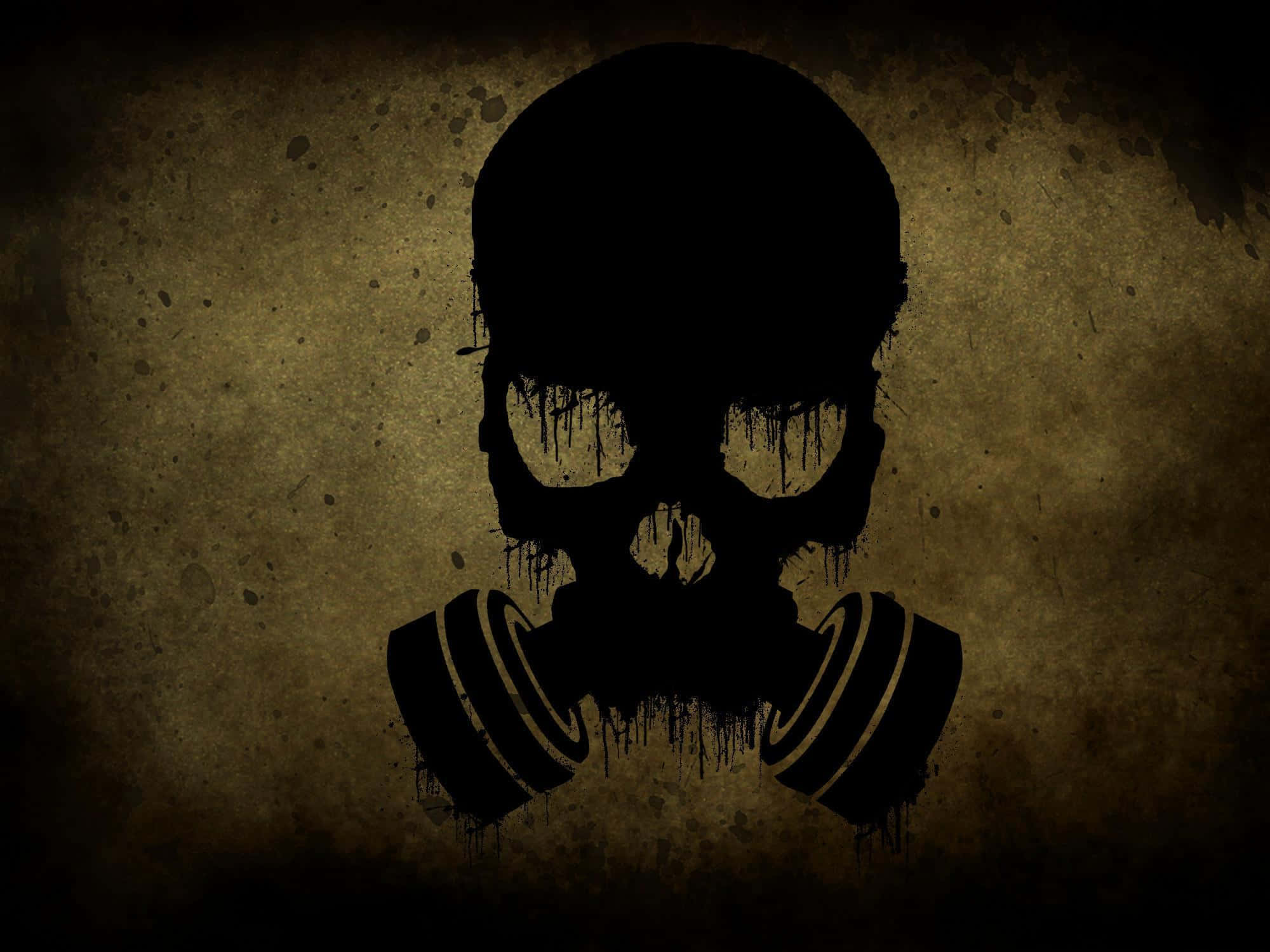 brutal skeleton gas mask, skull, gas mask, Full HD Desktop Wallpaper