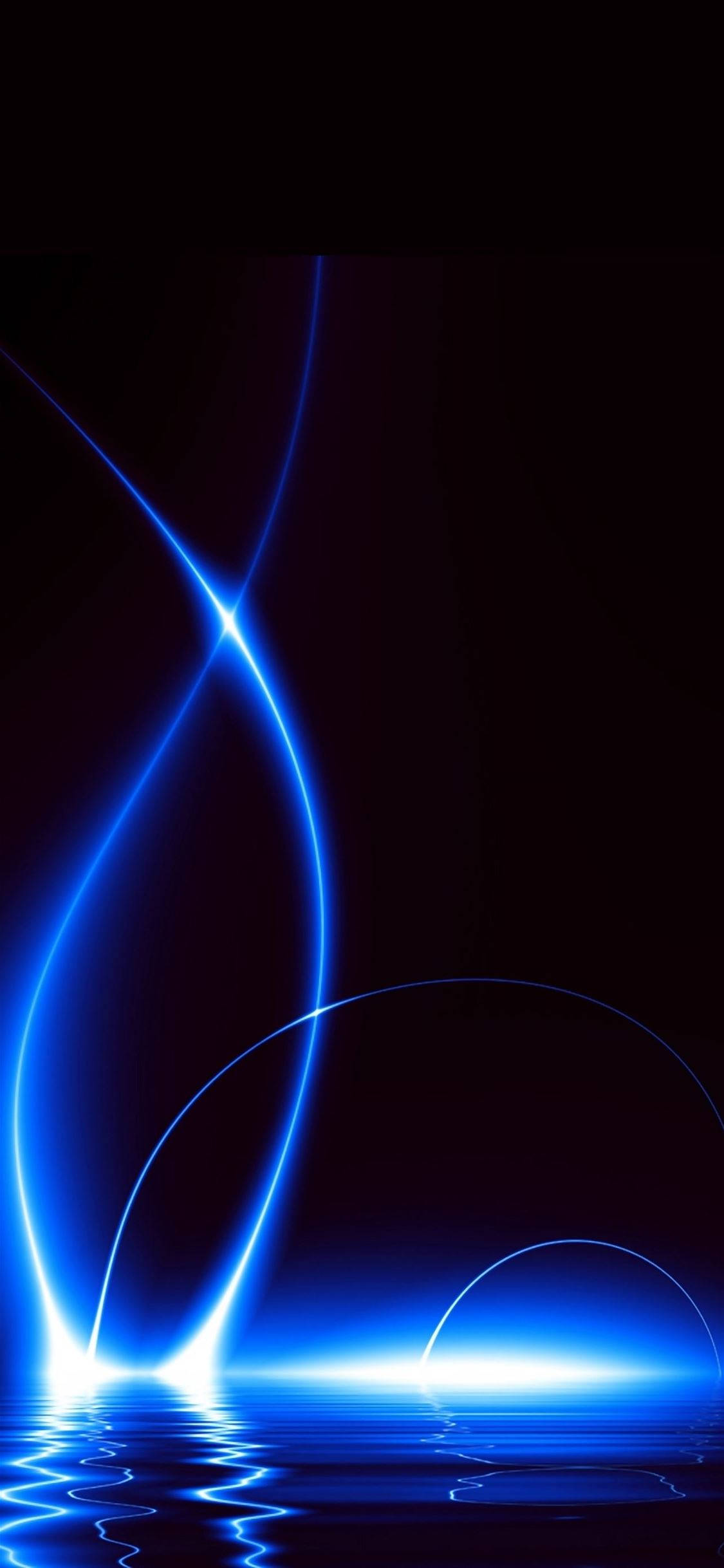 blue light, iPhone, neon light, Full HD Phone Wallpaper