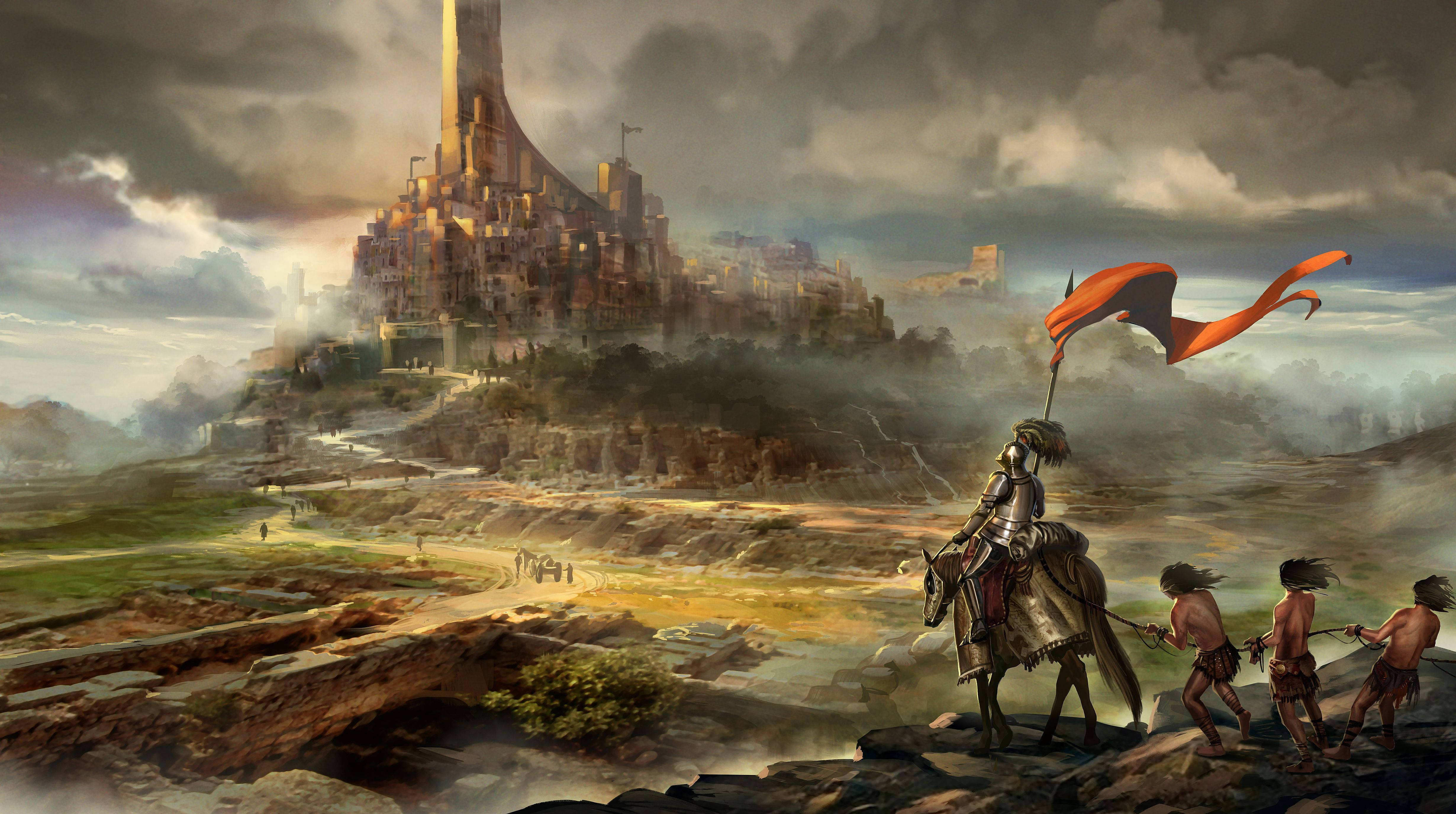 Dark Ages, knight, horseback, 4K Desktop Wallpaper