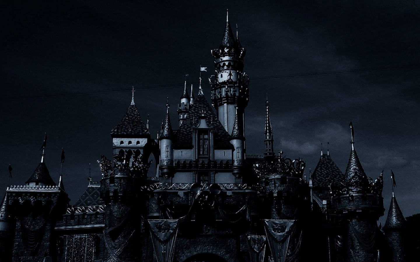 Dark Ages, castle, night, HD Desktop Wallpaper