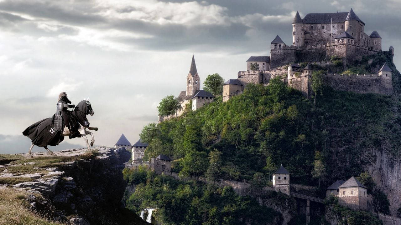 Dark Ages, knight, horse, HD Desktop Wallpaper
