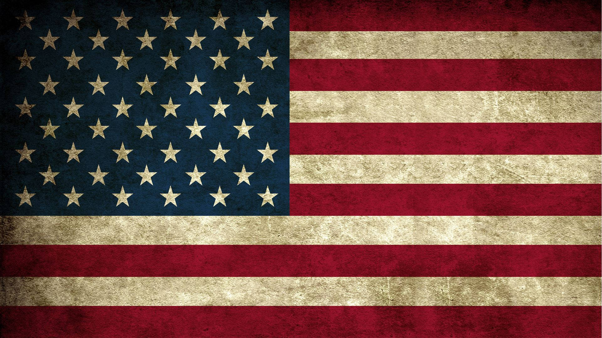 American flag, faded stars and stripes, textured backdrop, Full HD Desktop Wallpaper