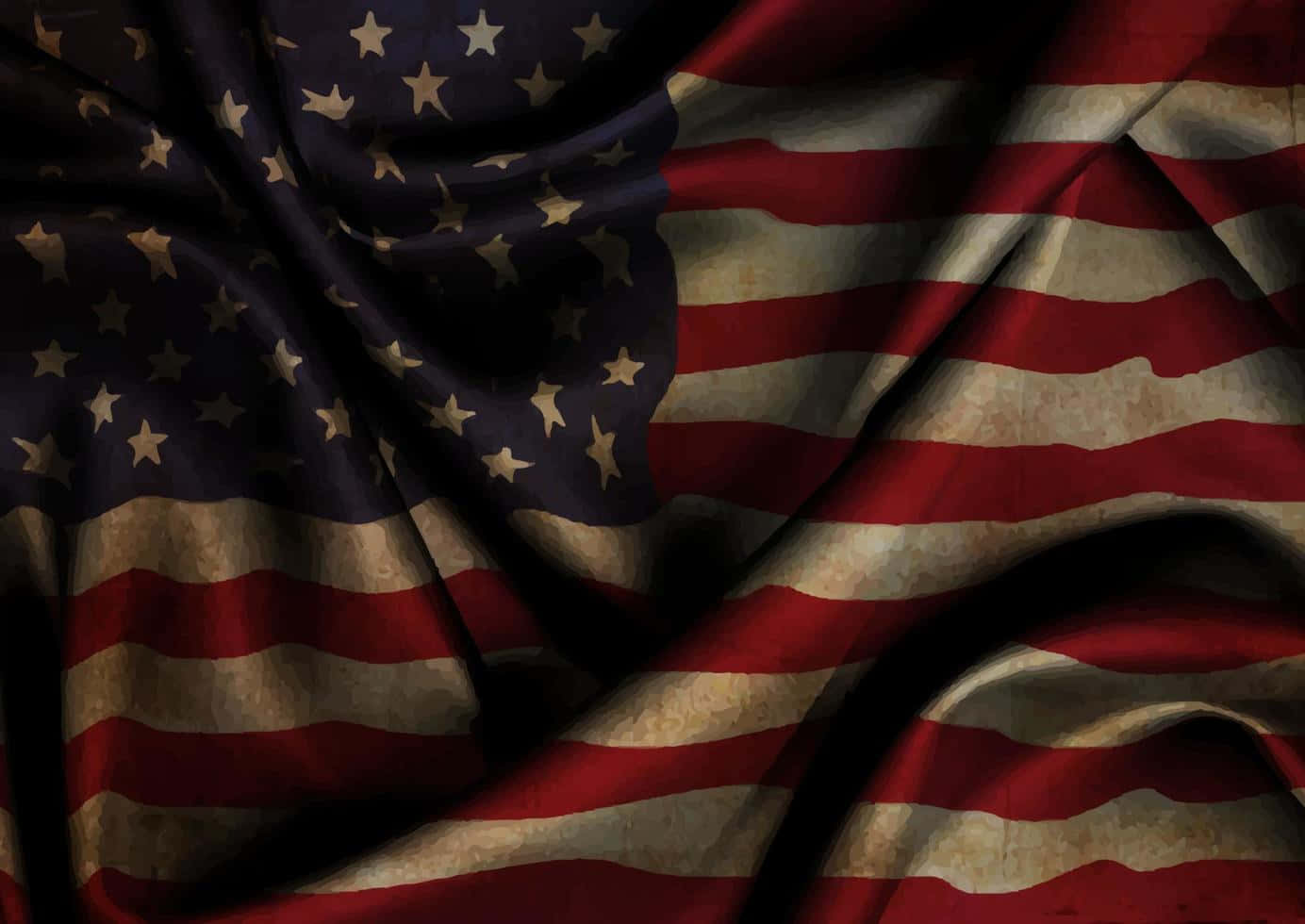 American flag, deep red, white, HD Desktop Wallpaper