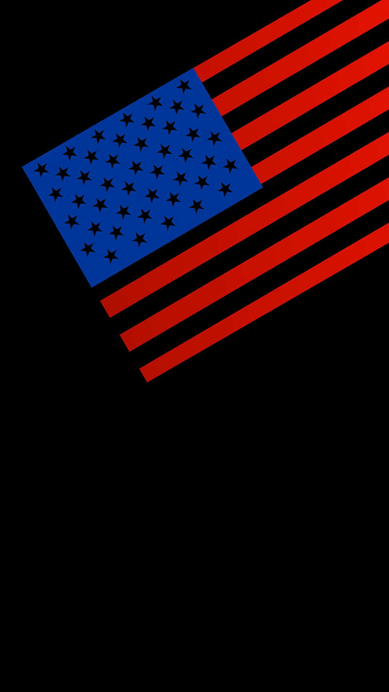 American flag, red stripes, blue field of stars, HD Phone Wallpaper