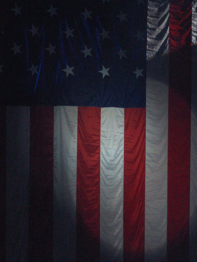 American flag, red white and blue stripes, stars, SD Phone Wallpaper