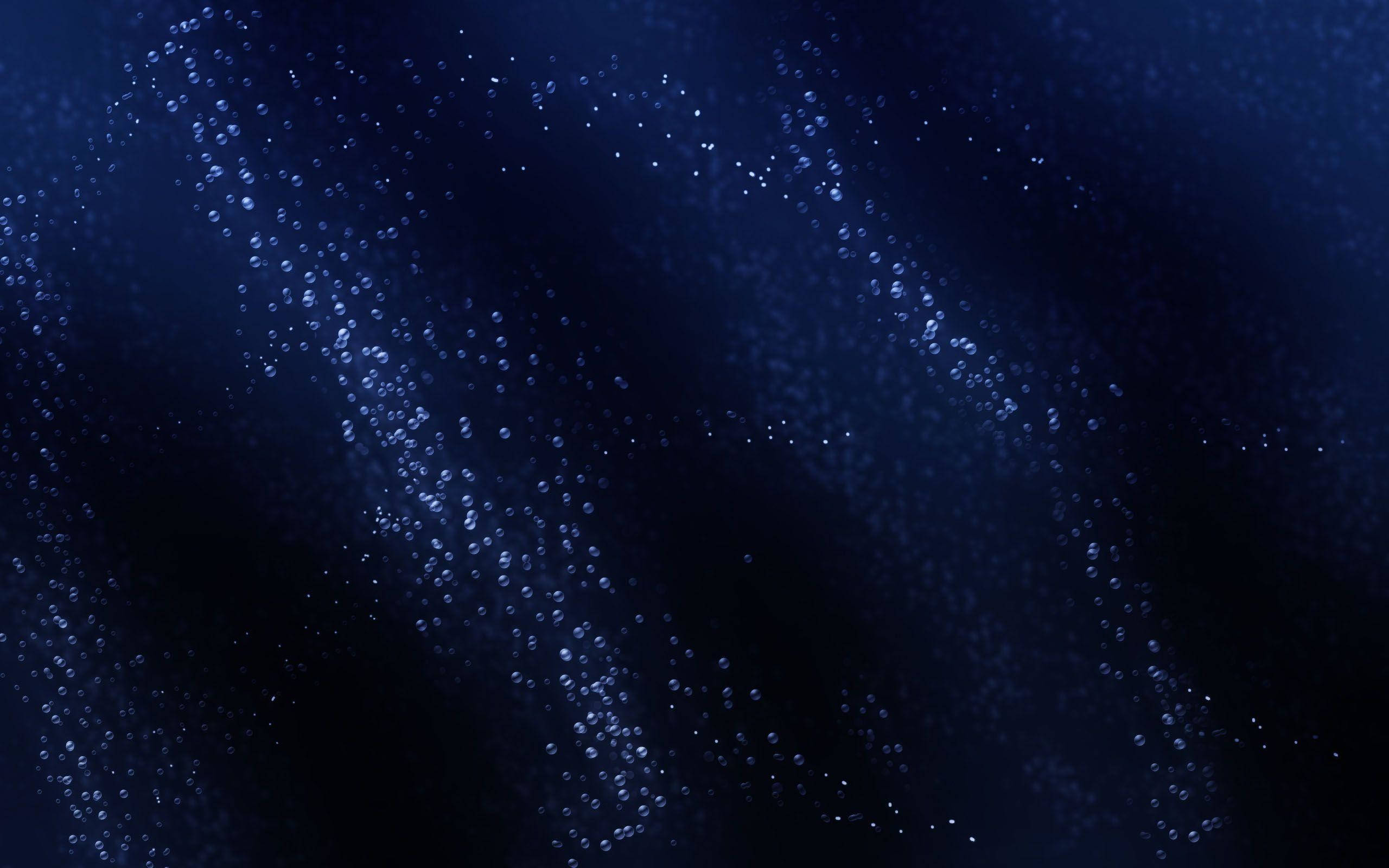 Sea Bubbles, dark and blue aesthetic, shimmering blue bubbles, 2K Desktop Wallpaper
