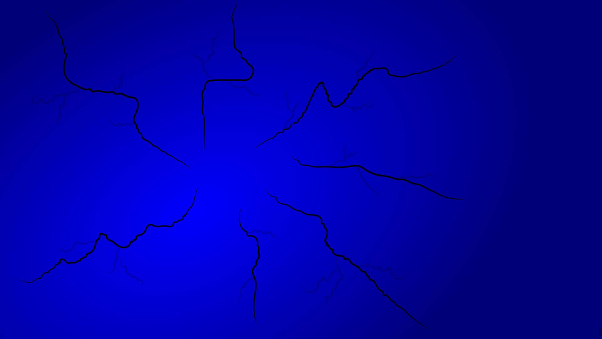 Dark And Blue Aesthetic Laptop, dark blue, black crack-like lines, Full HD Desktop Wallpaper