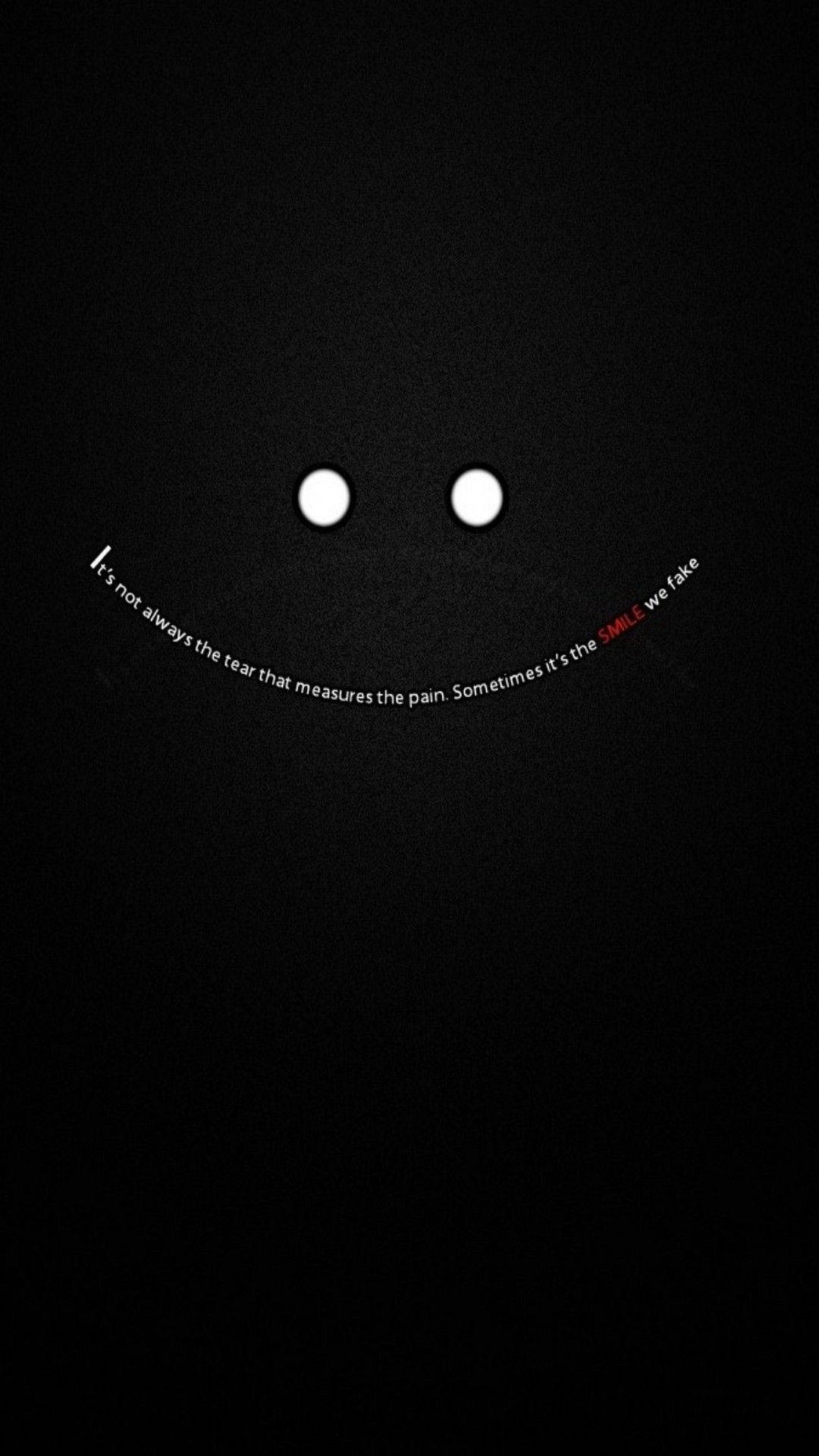 Dark Android, black background, white dots, Full HD Phone Wallpaper