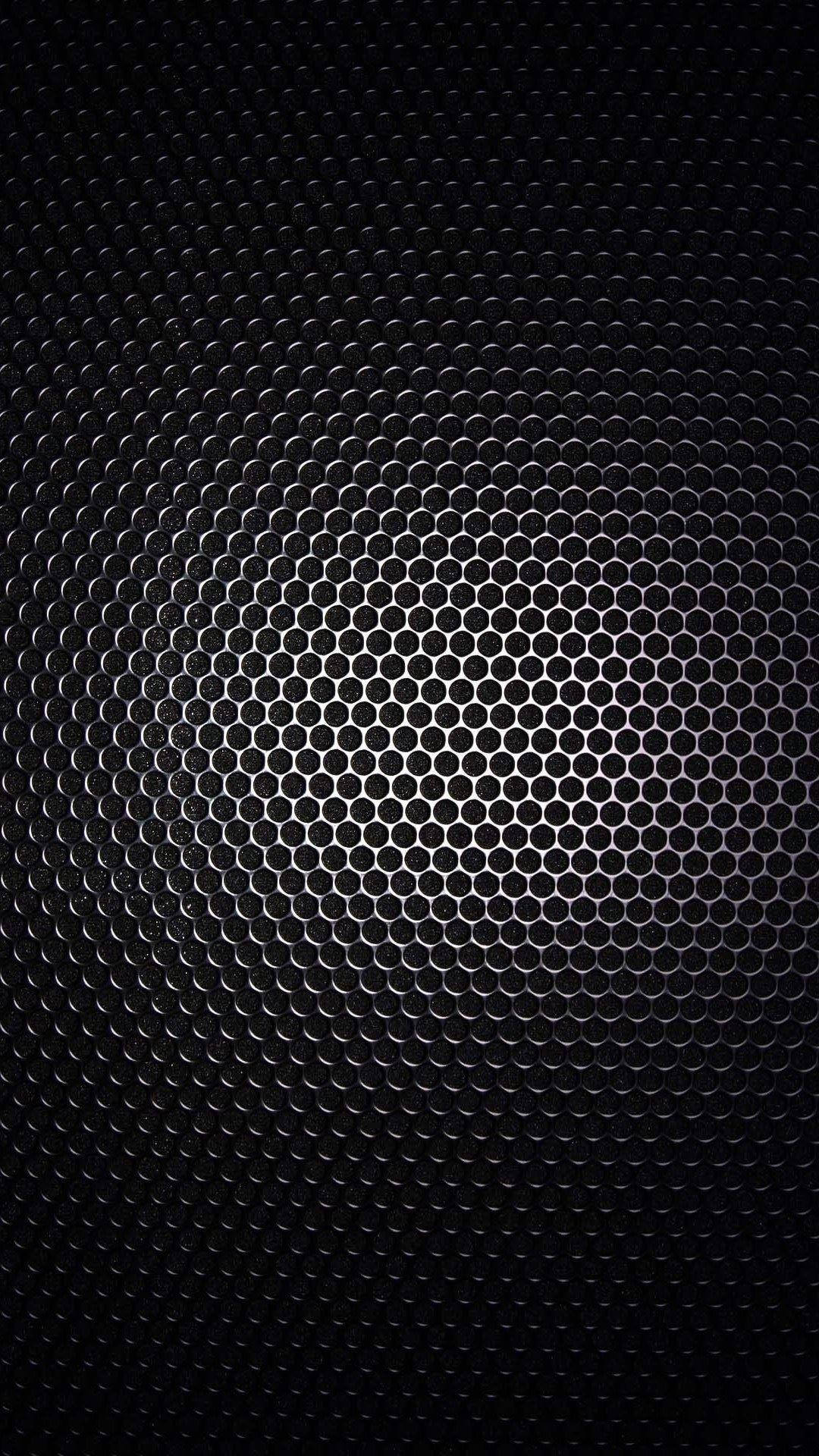 Dark Android, metallic mesh pattern, black hexagonal mesh grille, Full HD Phone Wallpaper
