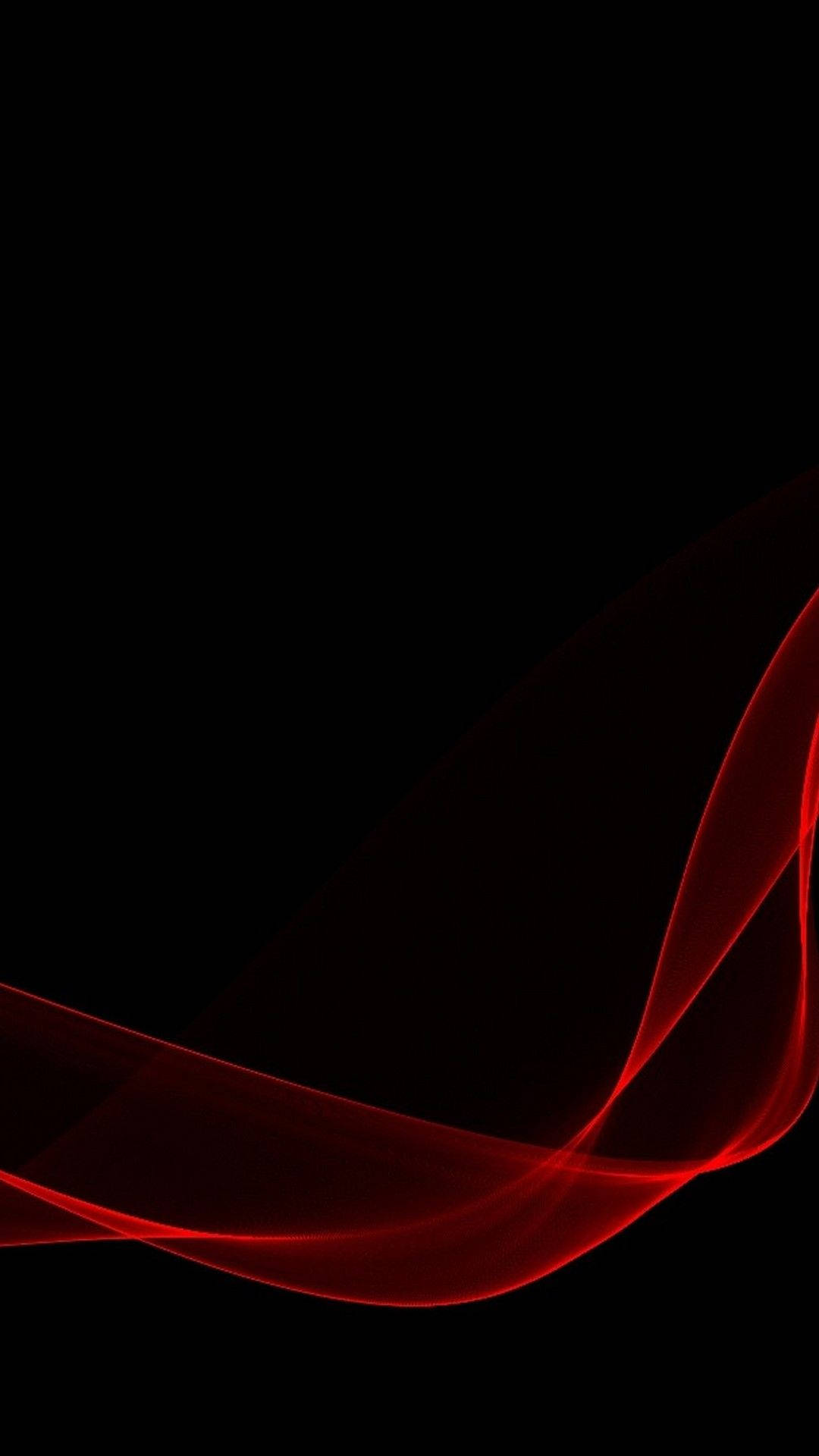 black android, glowing red light, vibrant red glowing ribbons, Full HD Phone Wallpaper