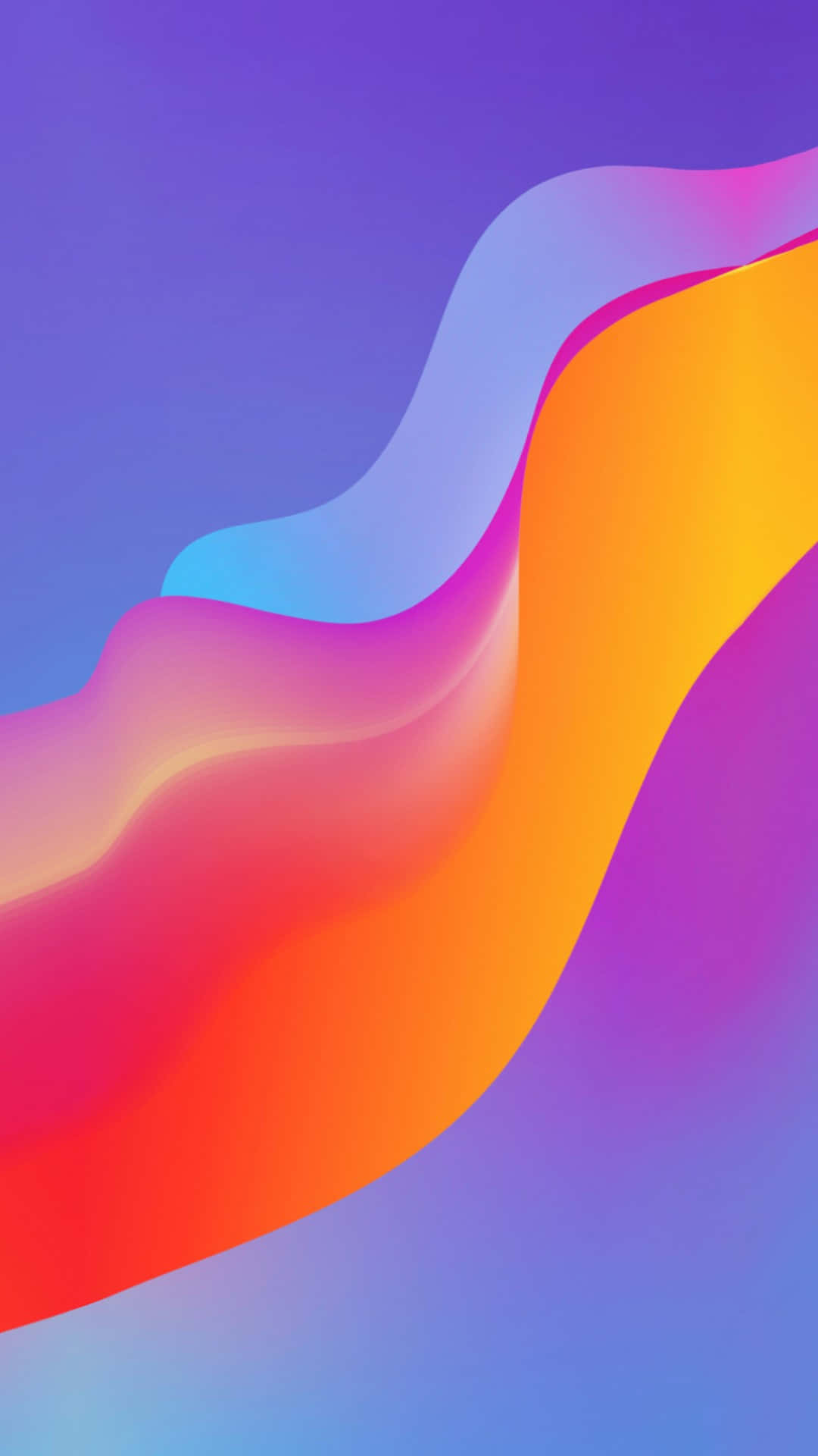 android 10, gradient colors, flowing waves, Full HD Phone Wallpaper