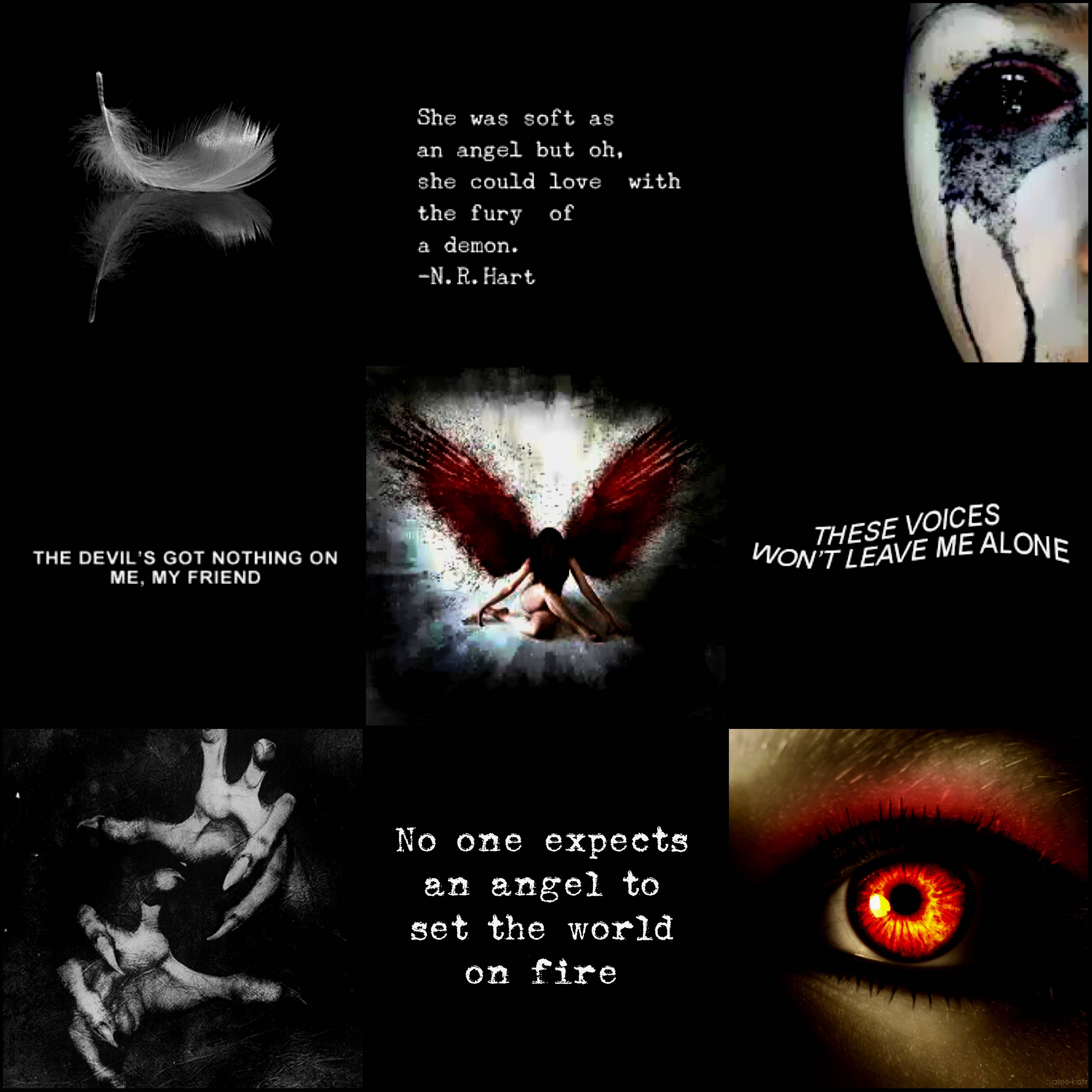 Dark angel, angelic imagery, demonic imagery, 2K Desktop Wallpaper