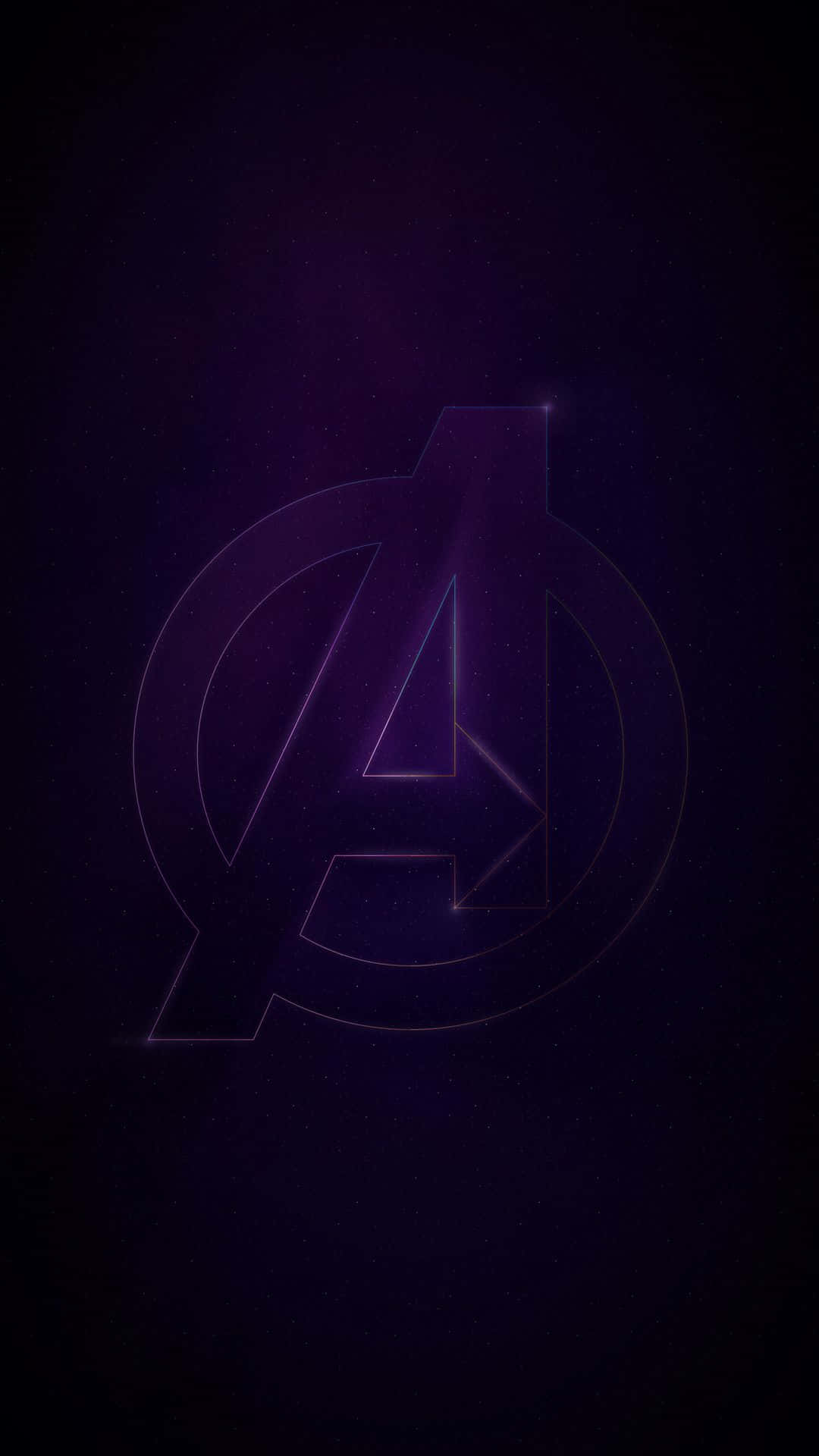 Dark Avengers, Avengers logo, glowing purple, Full HD Phone Wallpaper