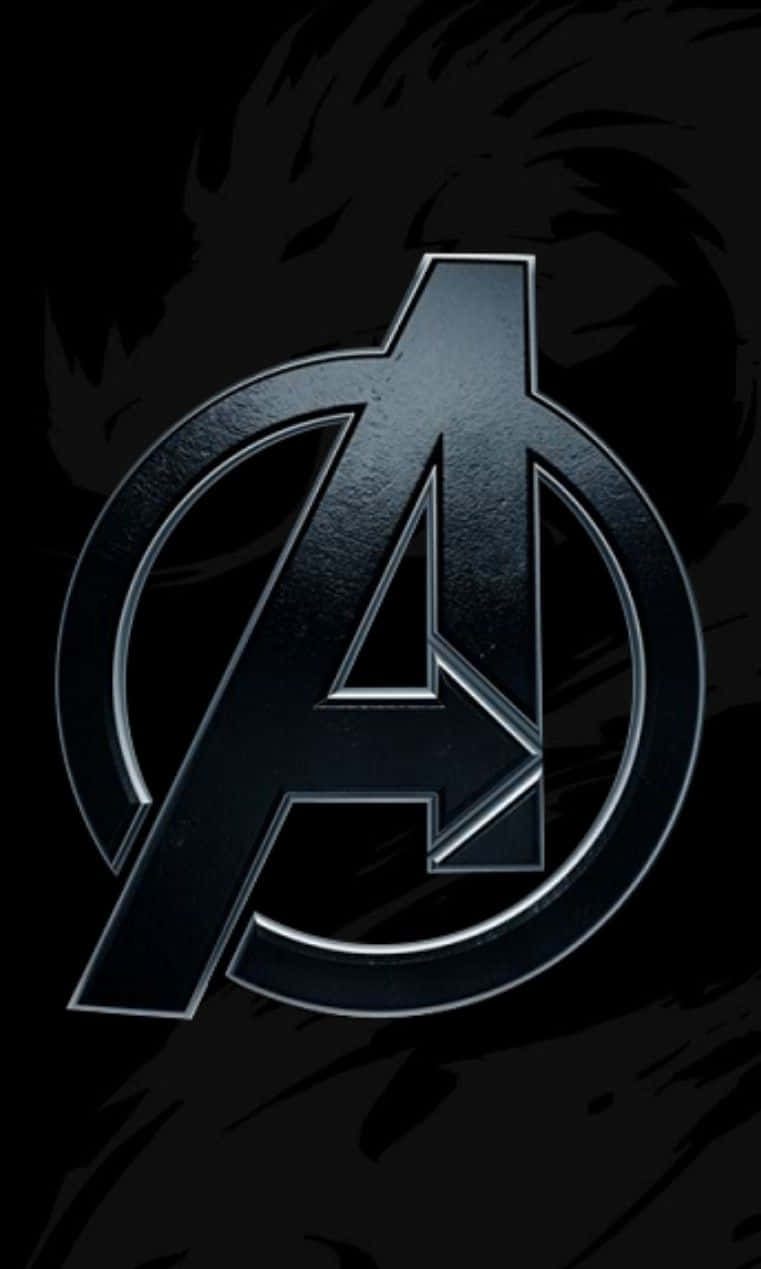 Dark Avengers, Avengers logo, metallic, SD Phone Wallpaper