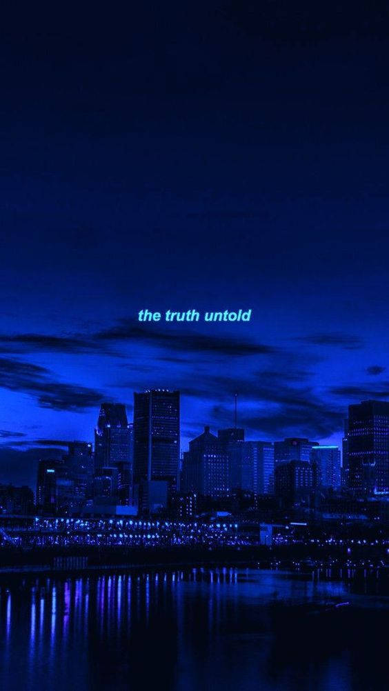 Dark Blue Aesthetic Tumblr, city skyline, night, SD Phone Wallpaper