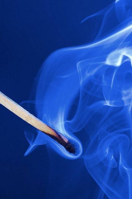 Dark Blue Aesthetic Tumblr, smoky matchstick, blue smoke, SD Phone Wallpaper