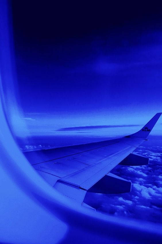 Dark Blue Aesthetic Tumblr, airplane window, twilight, SD Phone Wallpaper