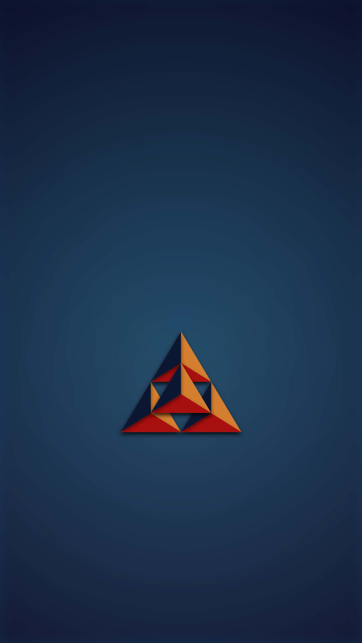 Angular HD Phone, orange red, dark blue, Full HD Phone Wallpaper