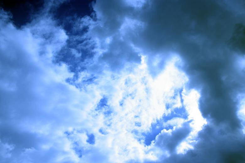Dark Blue Clouds, sunburst, stormy sky, SD Desktop Wallpaper