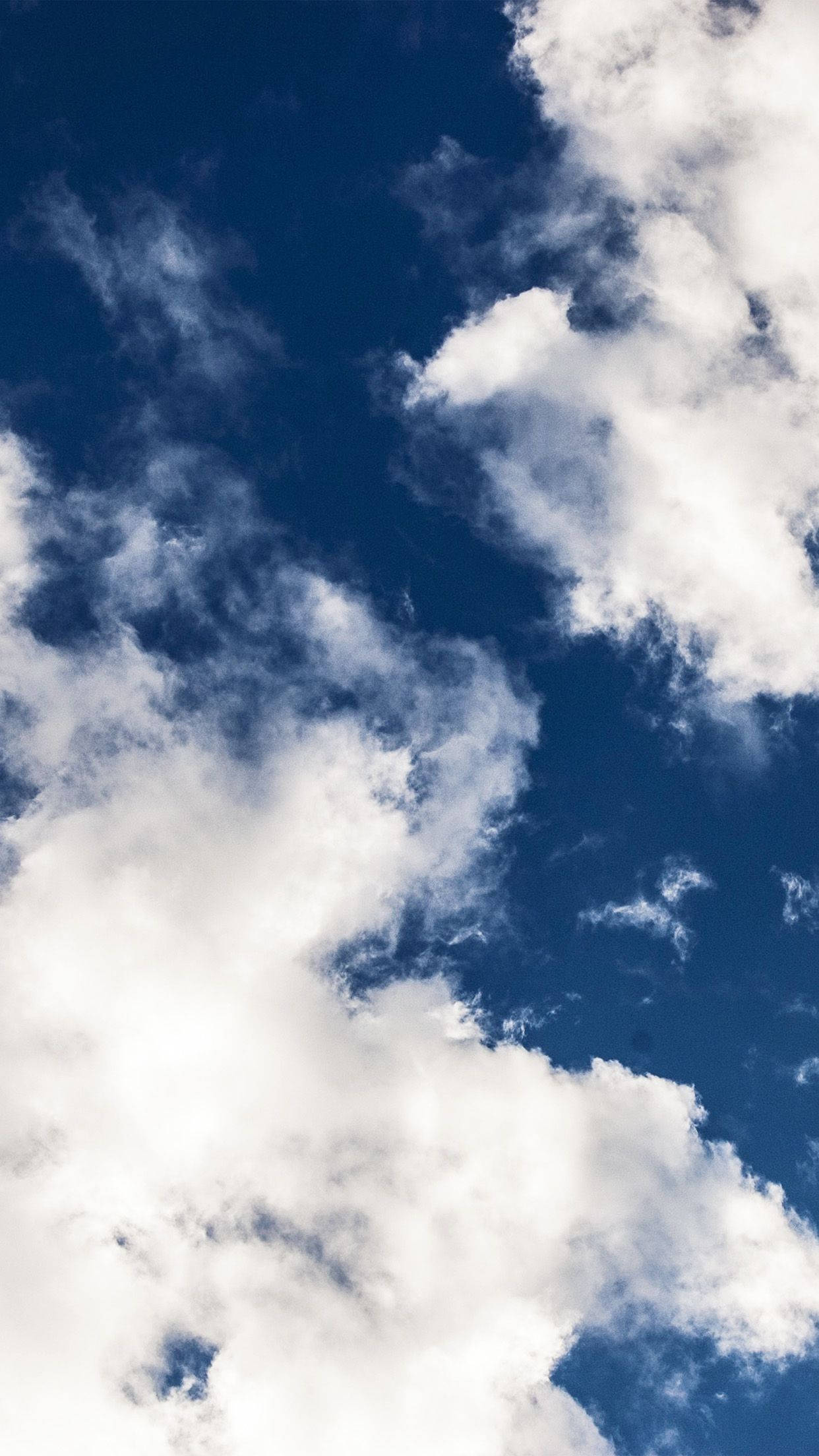 Dark Thick Cloud, blue sky, fluffy white clouds, Full HD Phone Wallpaper
