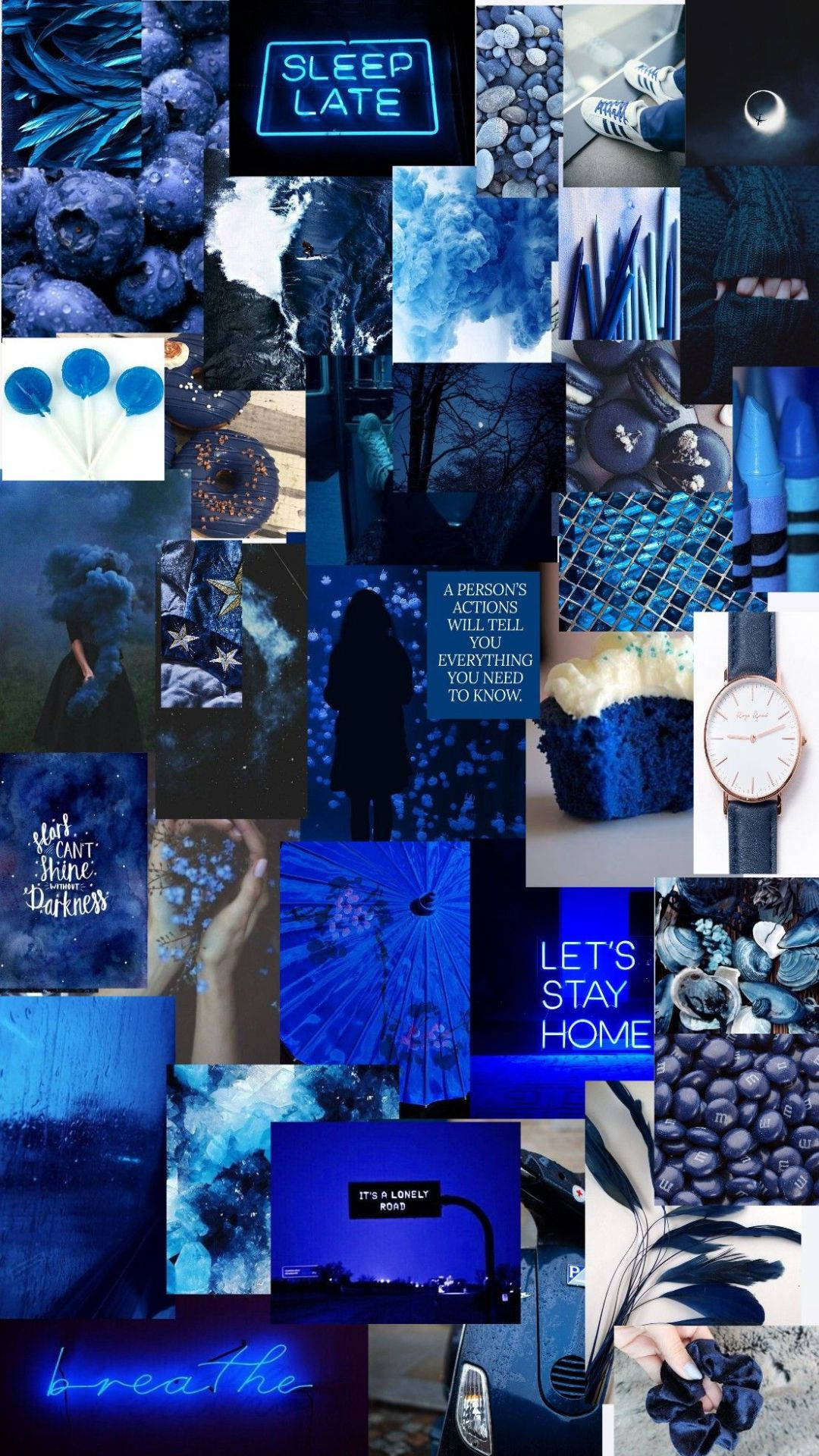 Dark Blue iPhone, neon signs, textural fabrics, Full HD Phone Wallpaper