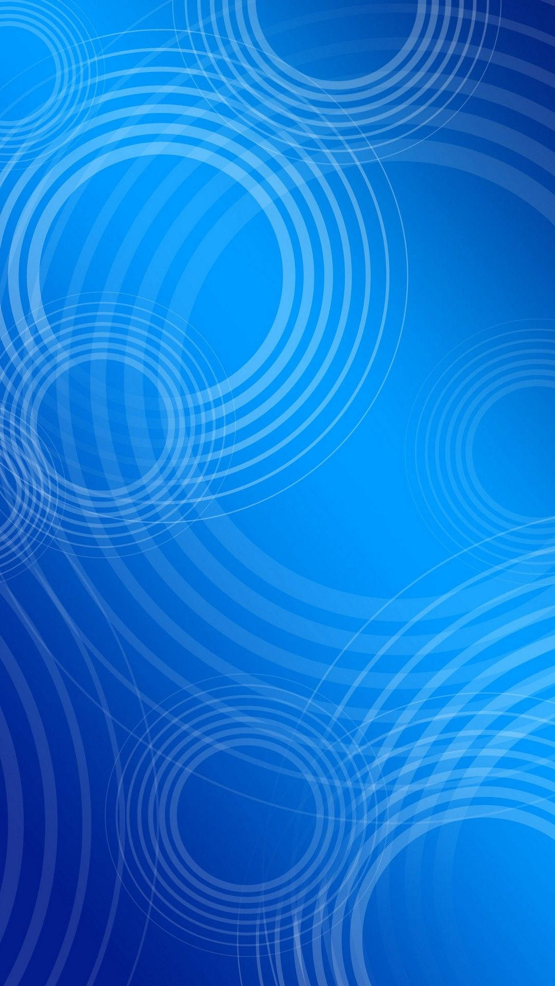 Dark Blue iPhone, vibrant blue gradient, concentric circles, Full HD Phone Wallpaper