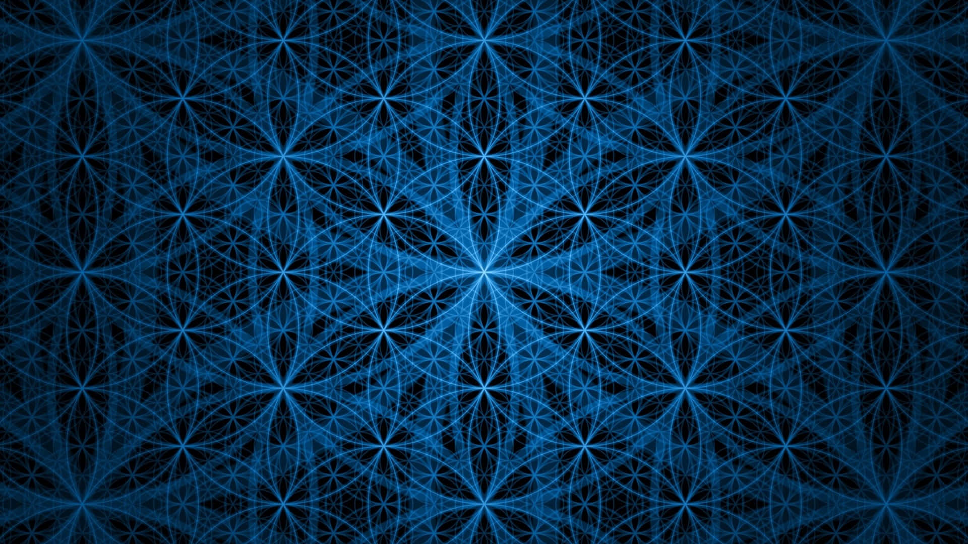 flower of life, blue abstract pattern, stars, Full HD Desktop Wallpaper
