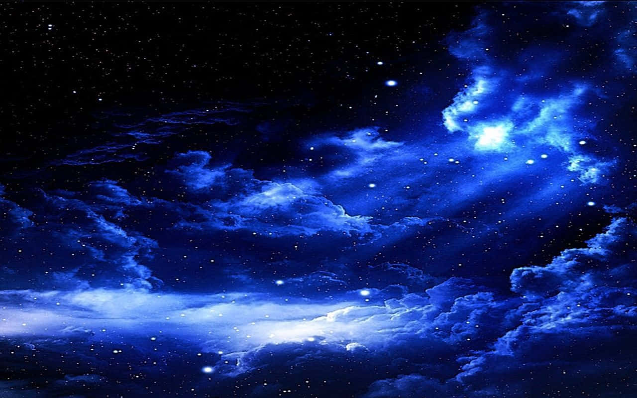 Dark Blue Star, cloud, moonlight, HD Desktop Wallpaper