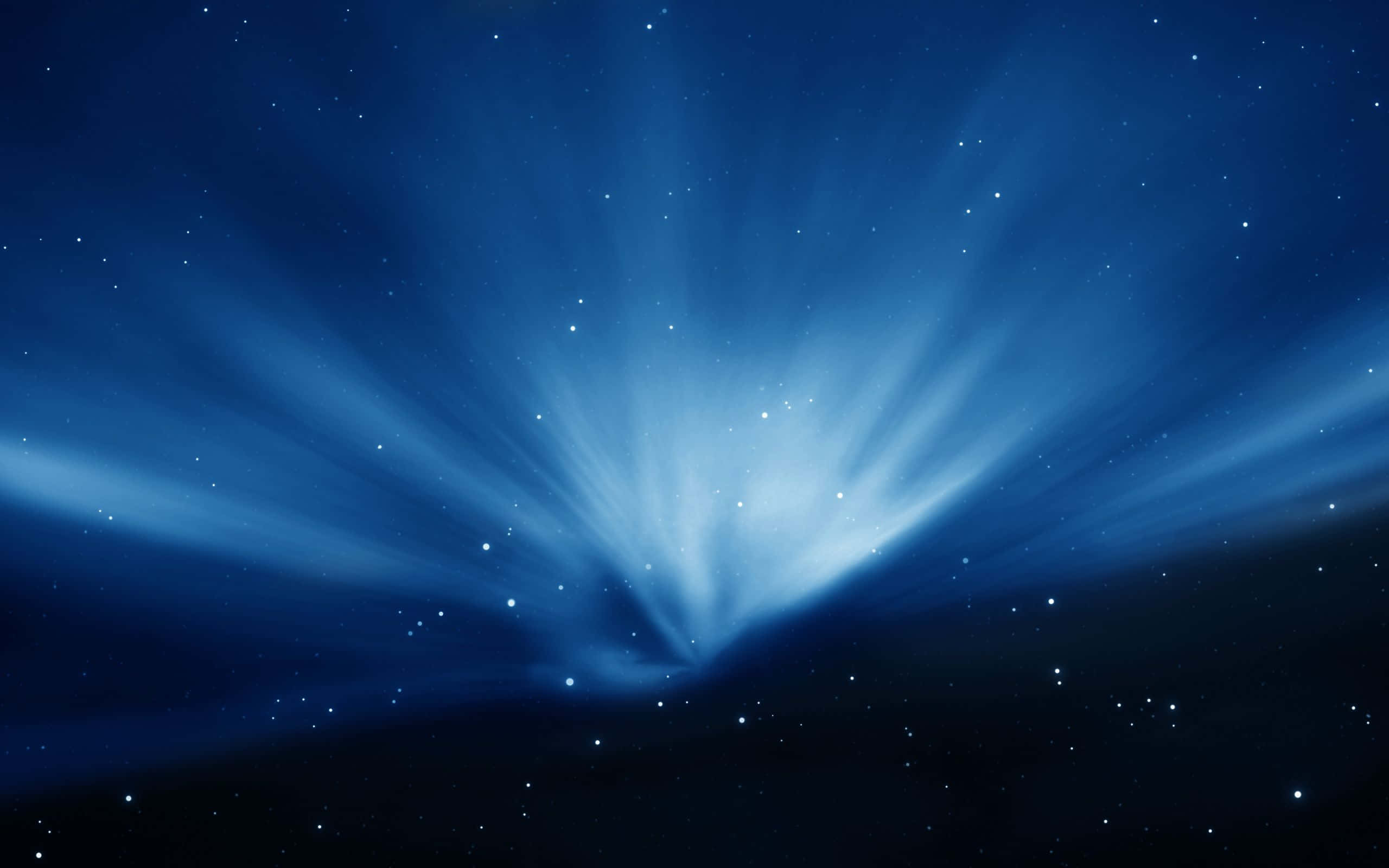 Dark Blue Star, night sky, cosmic rays, 2K Desktop Wallpaper