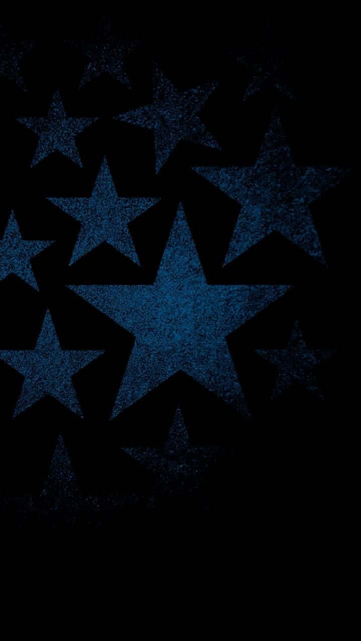 Dark Blue Star, dark blue, glittery, HD Phone Wallpaper