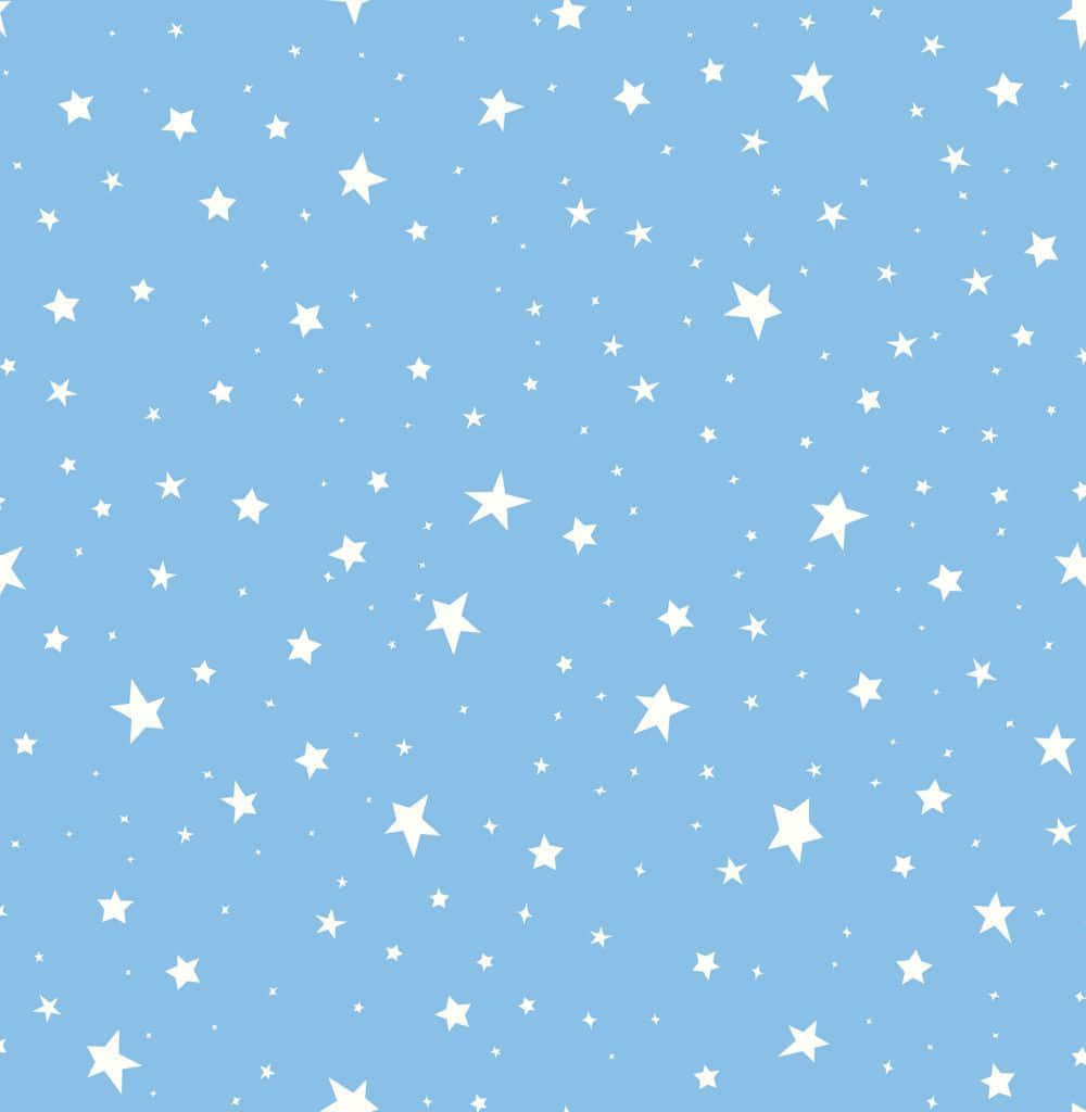Dark Blue Star, soft blue background, scattered white stars, SD Phone Wallpaper