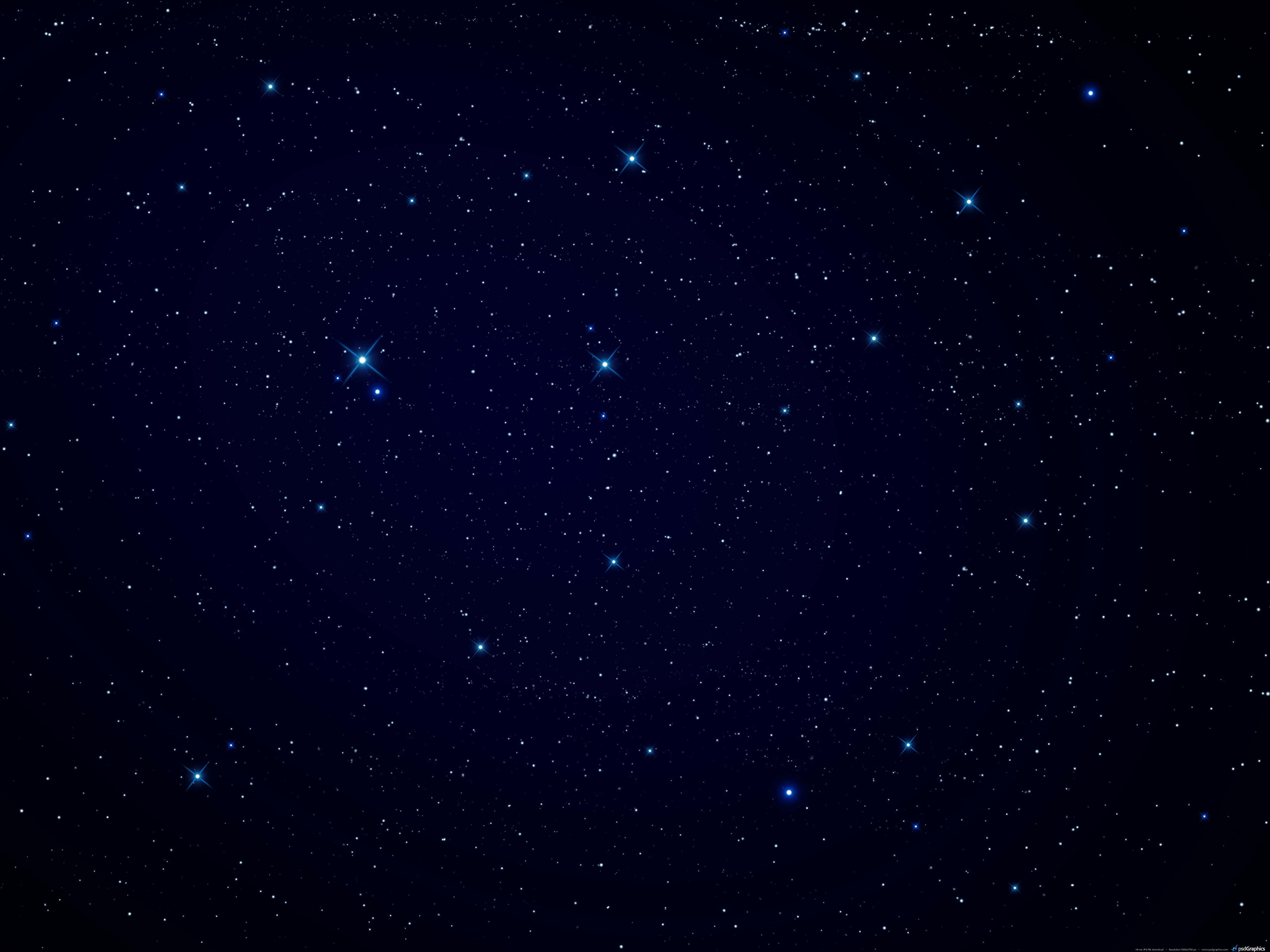 deep blue night sky, twinkling stars, cosmic glow, 4K Desktop Wallpaper