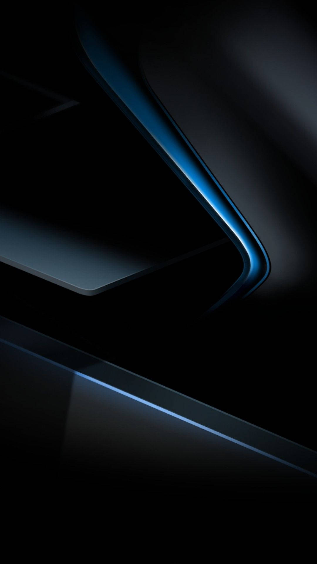 sleek, dark blue, glowing blue lines, Full HD Phone Wallpaper