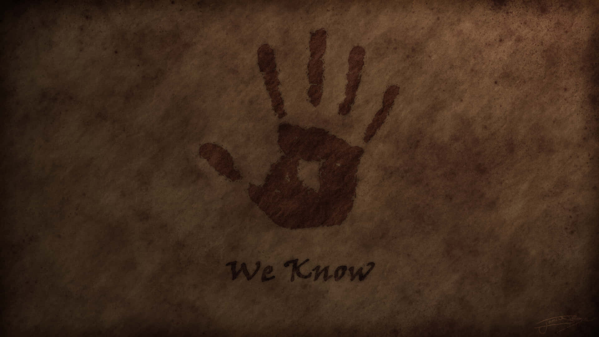 Dark Brotherhood, black hand, textured parchment, Full HD Desktop Wallpaper