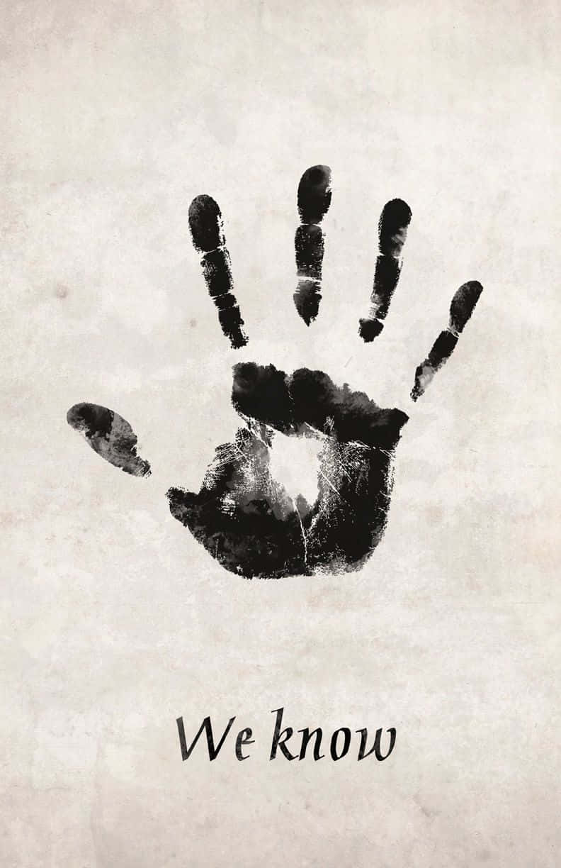 Dark Brotherhood, handprint, black ink, SD Phone Wallpaper