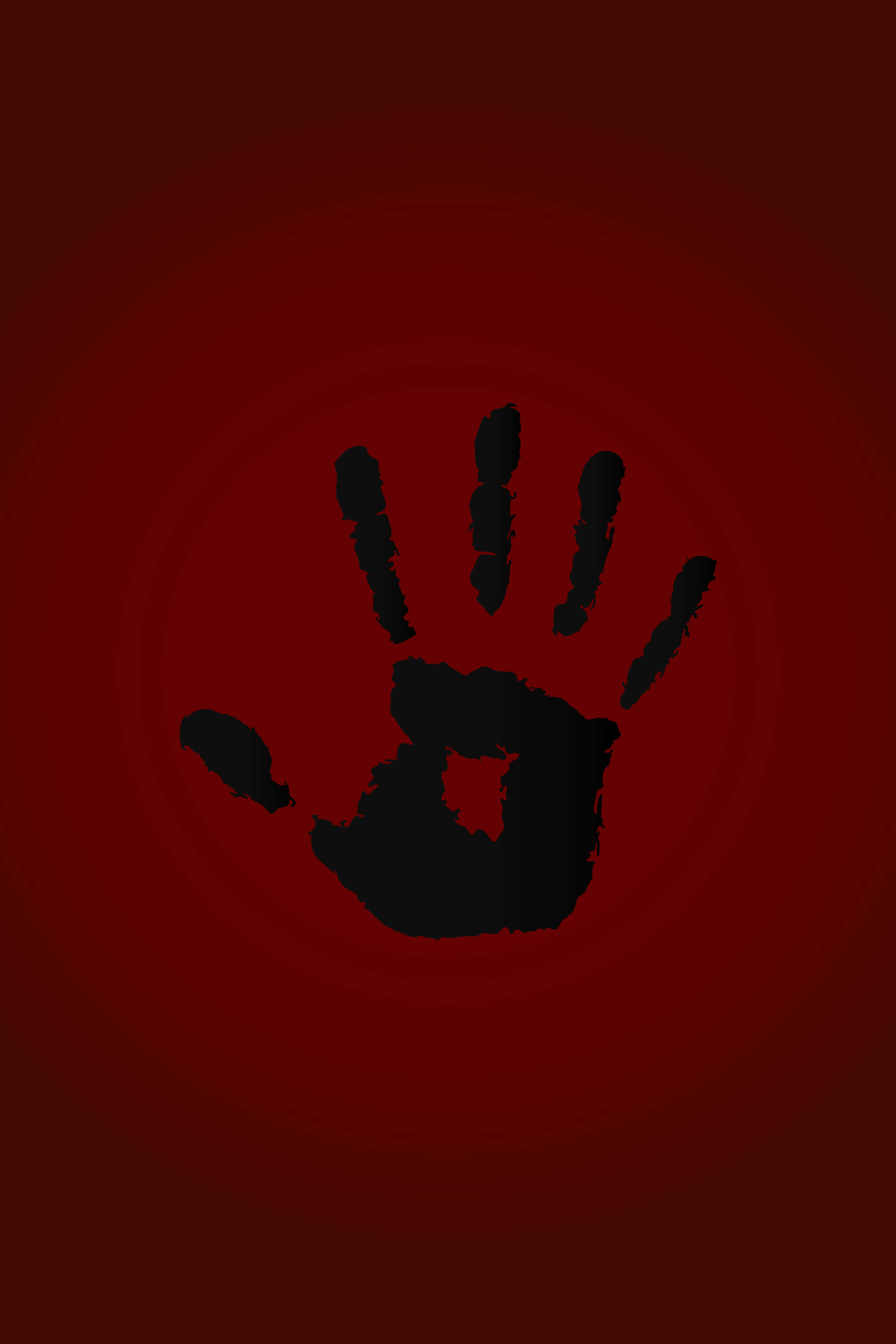 Dark Brotherhood, black handprint, heart-shaped thumbprint, 4K Phone Wallpaper