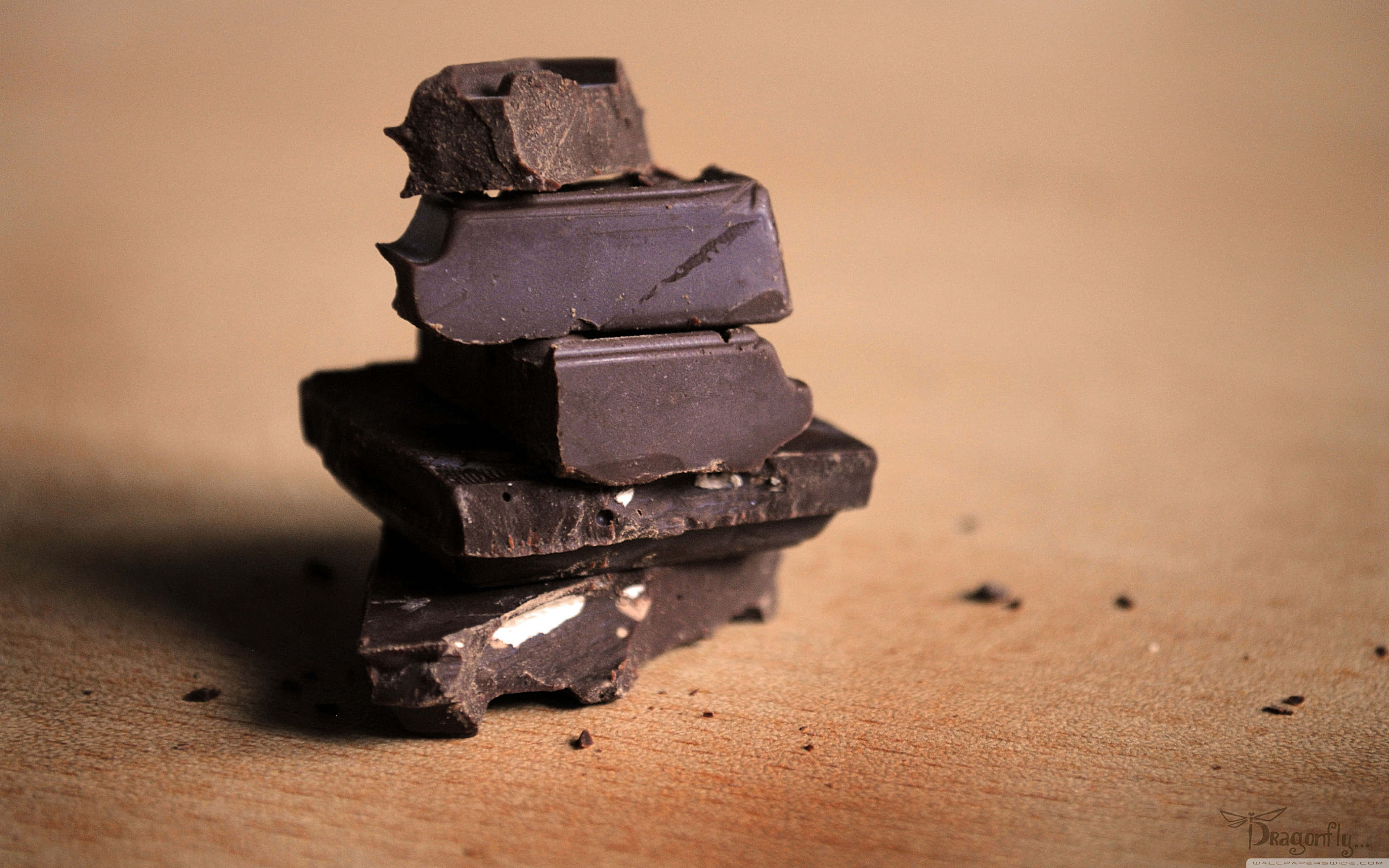 Dark Chocolate, 3840 x 2400, dark chocolate pieces, 4K Desktop Wallpaper
