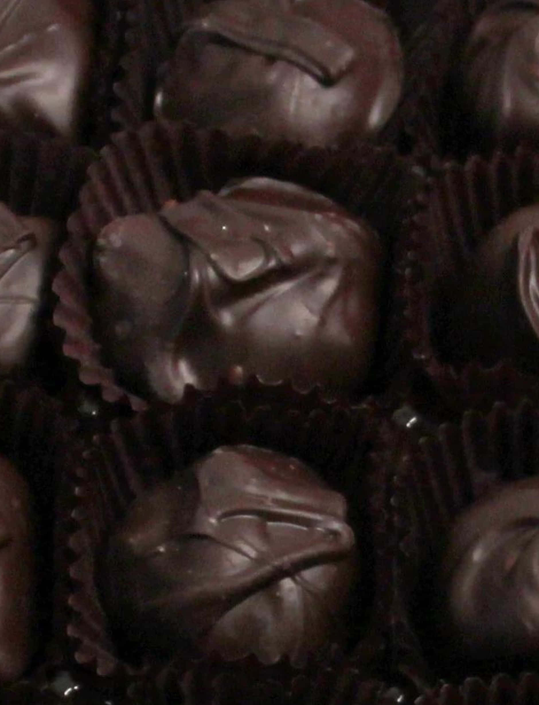 Dark Chocolate, dark chocolate truffles, deep brown paper cups, Full HD Phone Wallpaper