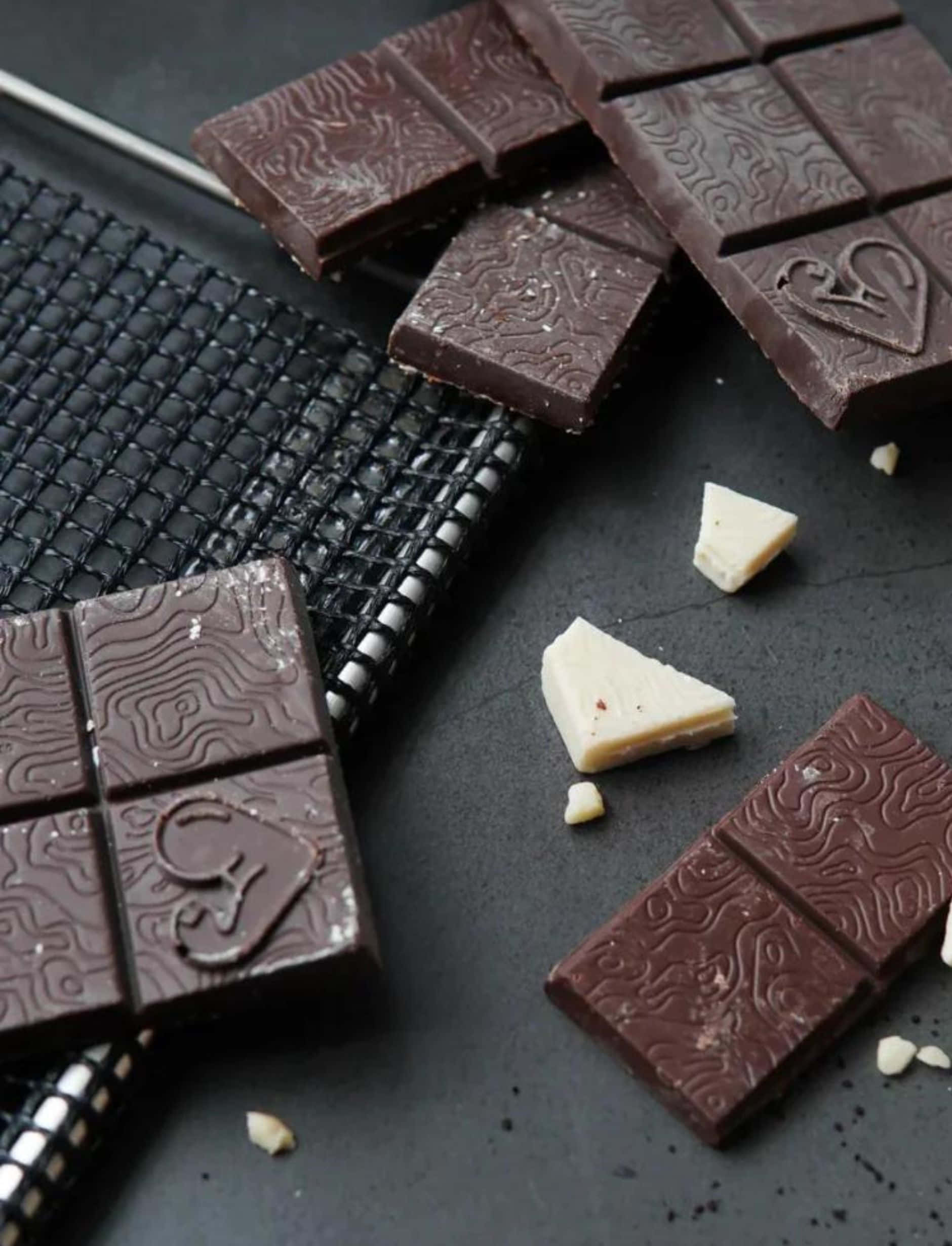 Dark Chocolate, black mesh, slate surface, Full HD Phone Wallpaper