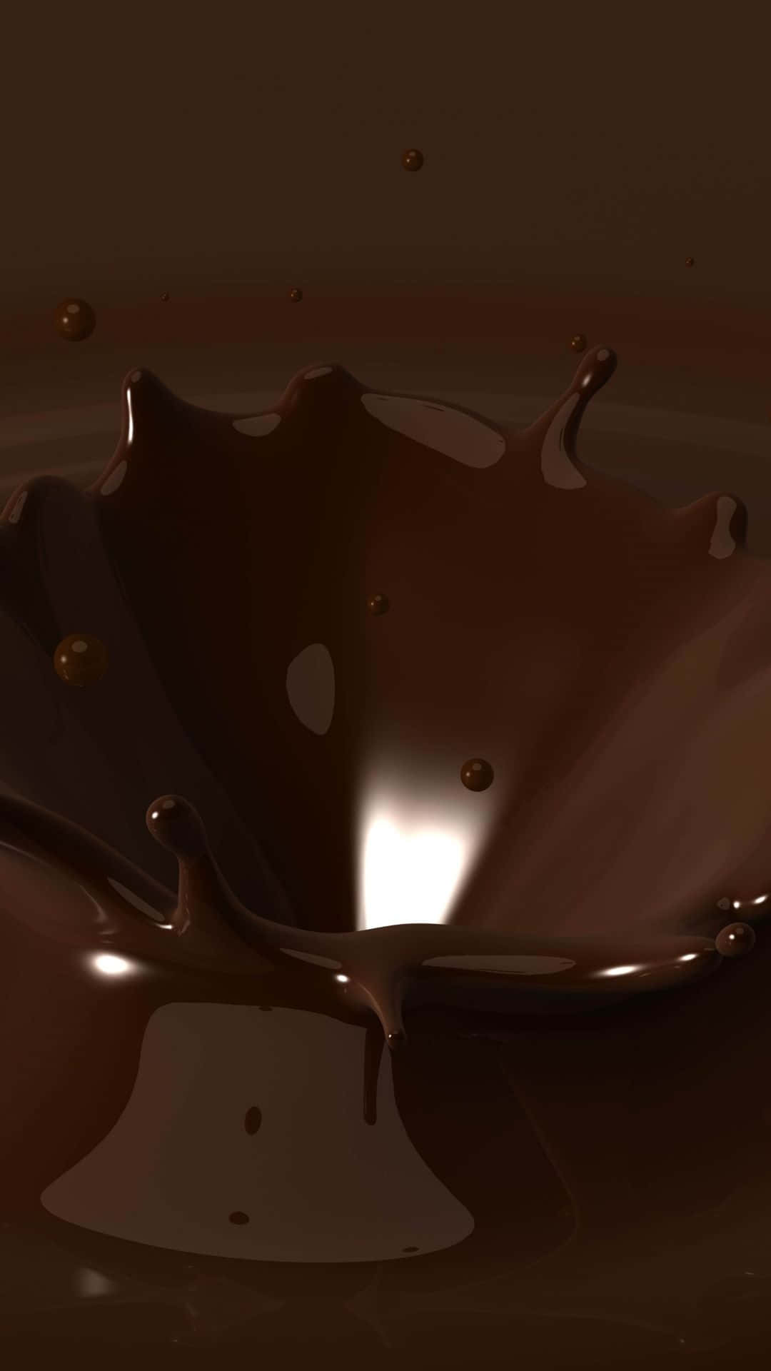 Dark Chocolate, dark chocolate splash, glossy droplets, Full HD Phone Wallpaper