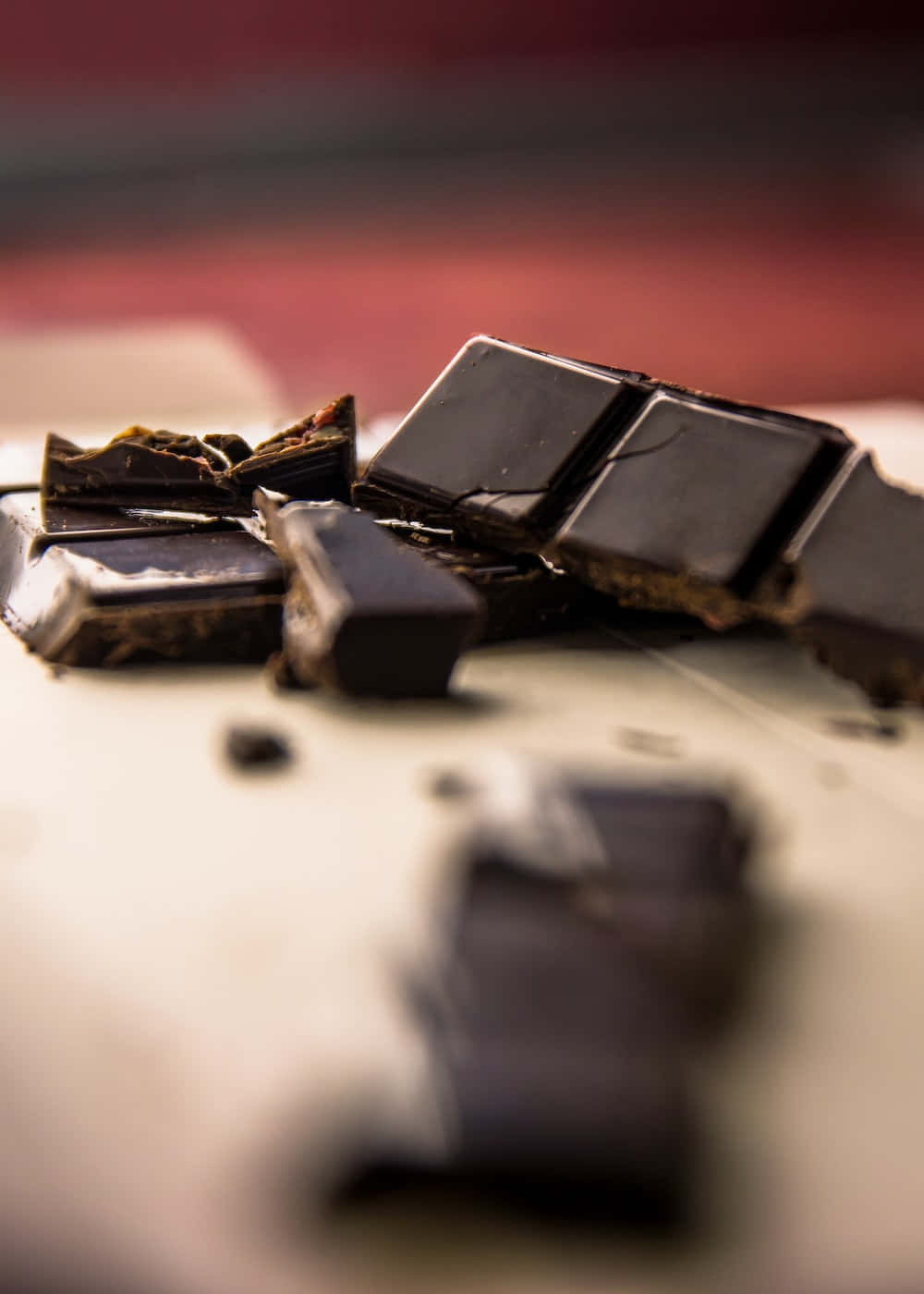 Dark Chocolate, glossy texture, broken edges, HD Phone Wallpaper