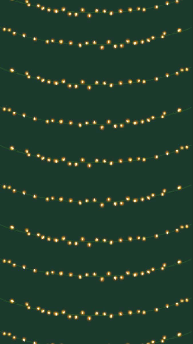 dark green, forest green, string lights, SD Phone Wallpaper