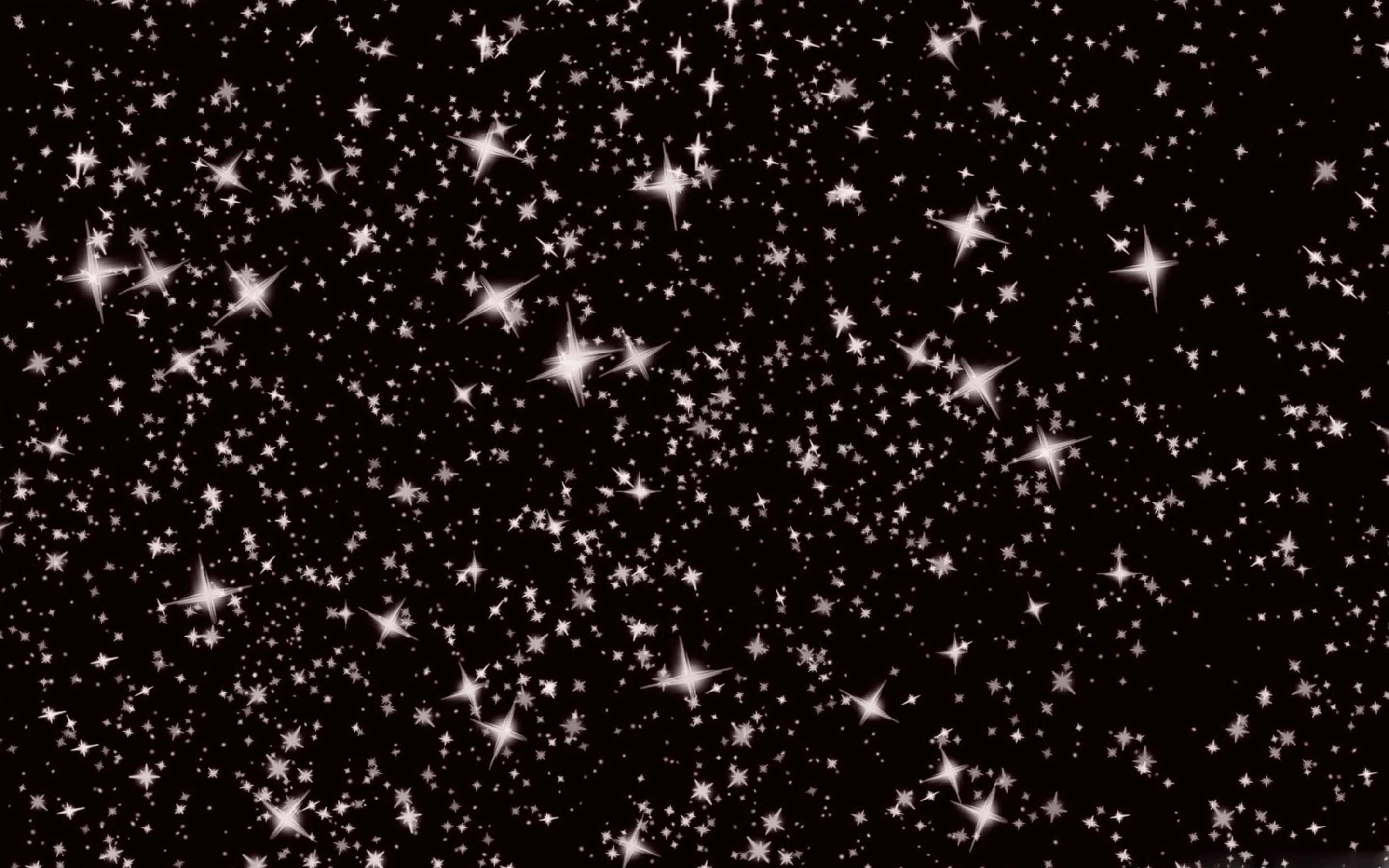 Dark Christmas, 2880 x 1800, sparkling white stars, 2K Desktop Wallpaper