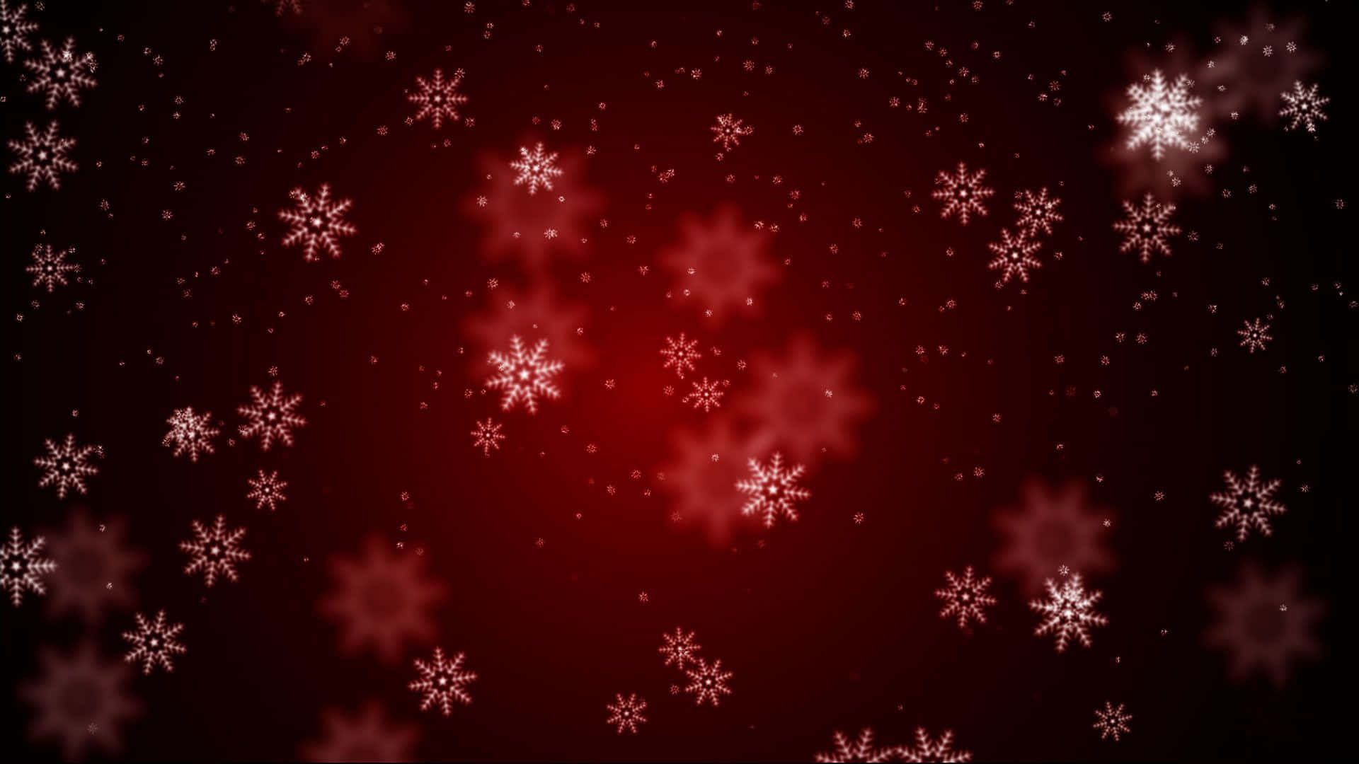 Dark Christmas, white snowflakes, deep red gradient background, Full HD Desktop Wallpaper