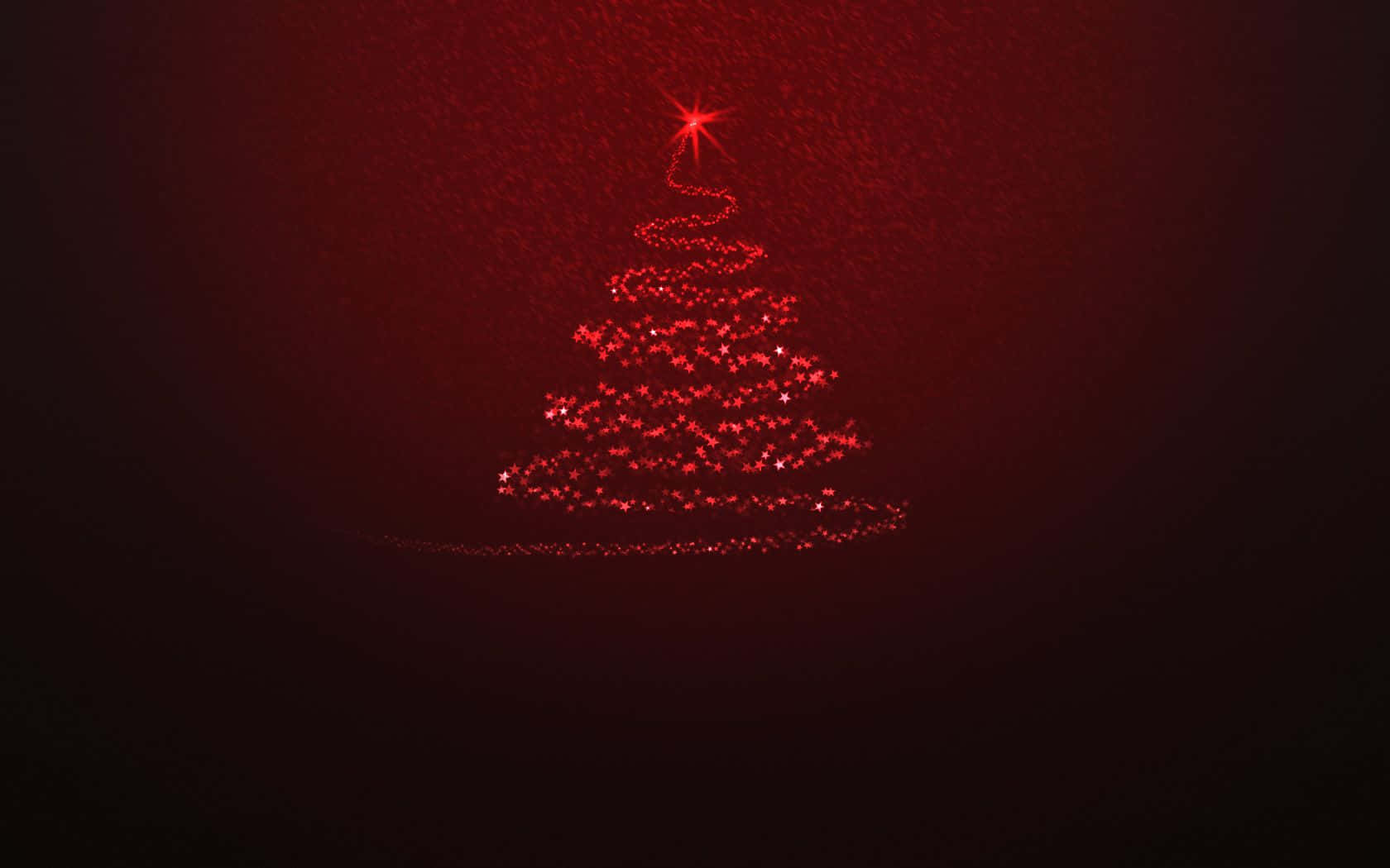 Dark Christmas, glowing red Christmas tree, sparkling particles, HD Desktop Wallpaper