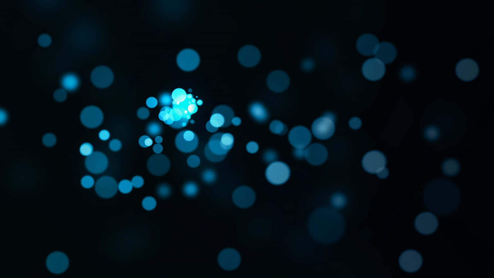 dark circles, 1600 x 900, glowing blue bokeh lights, HD Desktop Wallpaper
