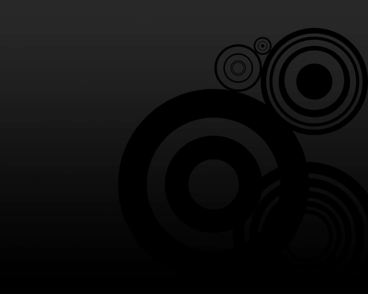 Dark Circles, black concentric circles, gradient dark gray background, HD Desktop Wallpaper