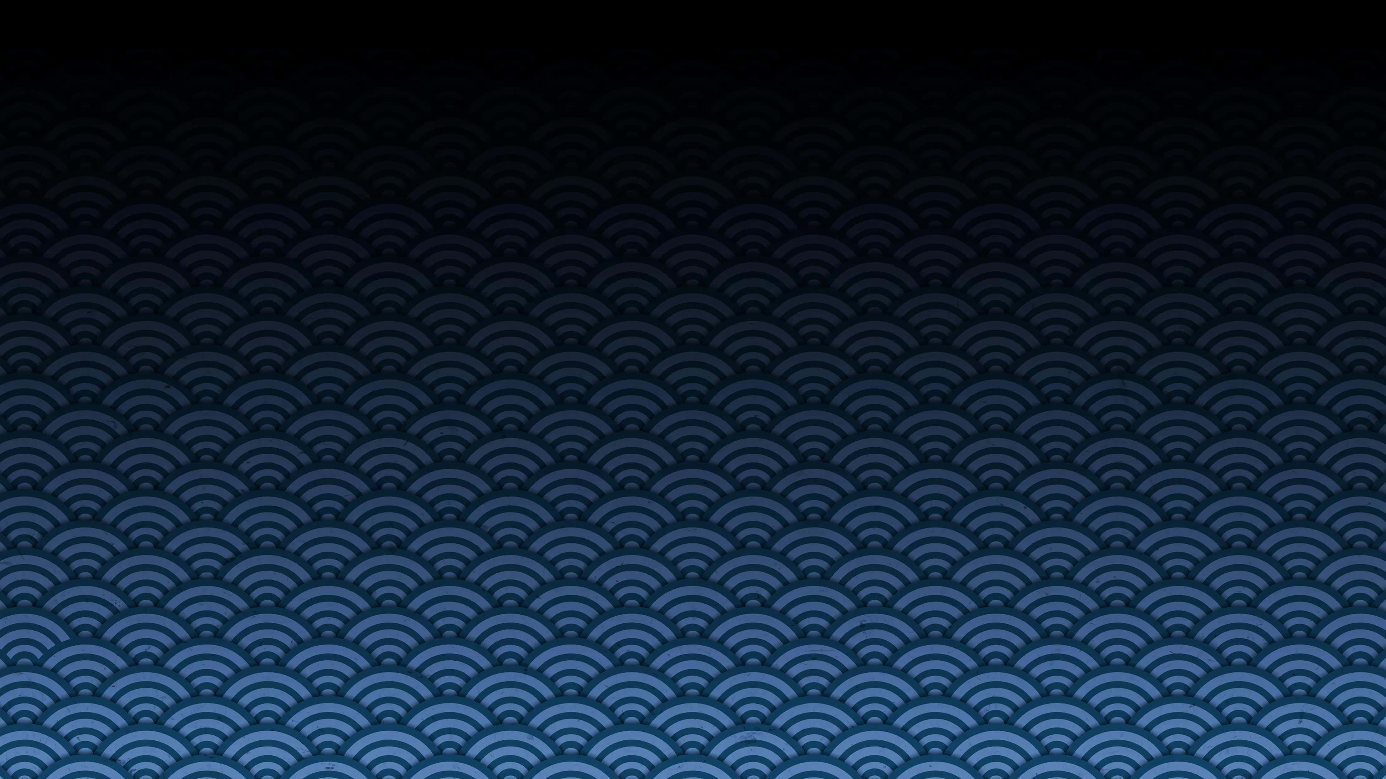 Dark Circles, 4447 x 2500, gradient blue, 4K Desktop Wallpaper