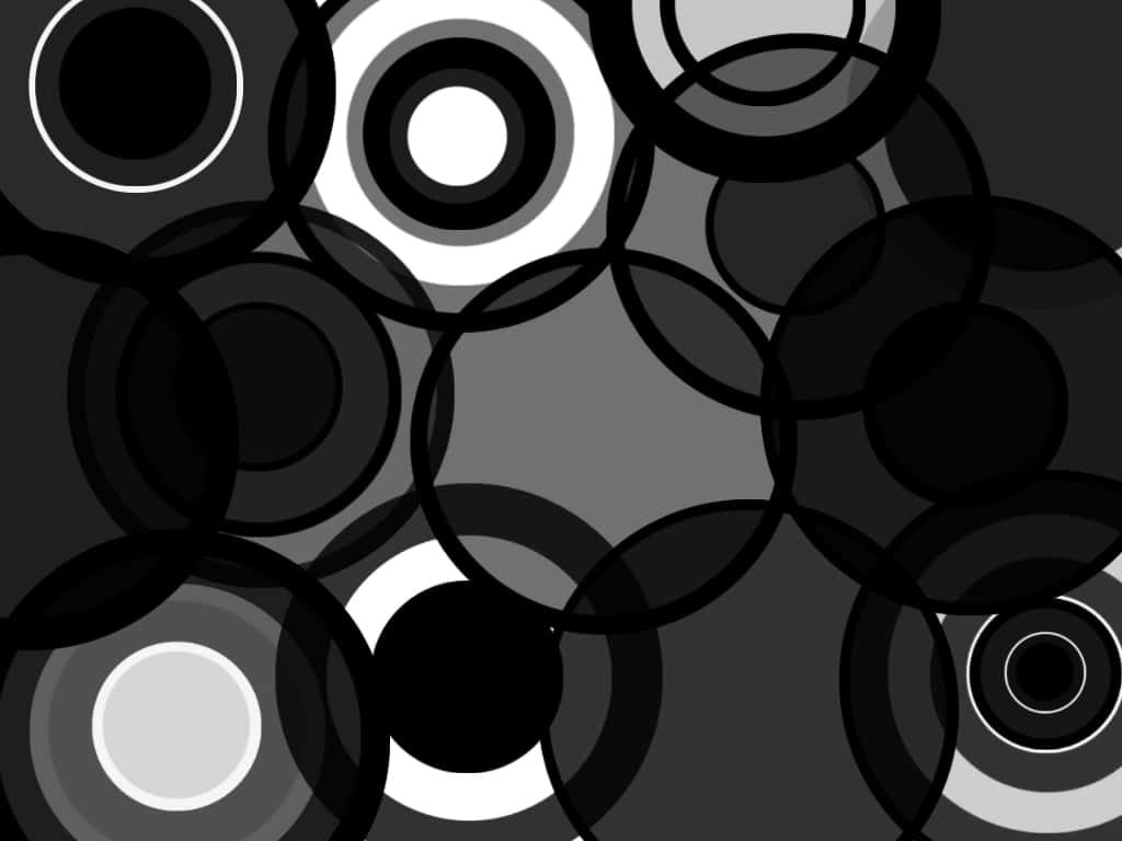 Dark Circles, black, white, SD Desktop Wallpaper